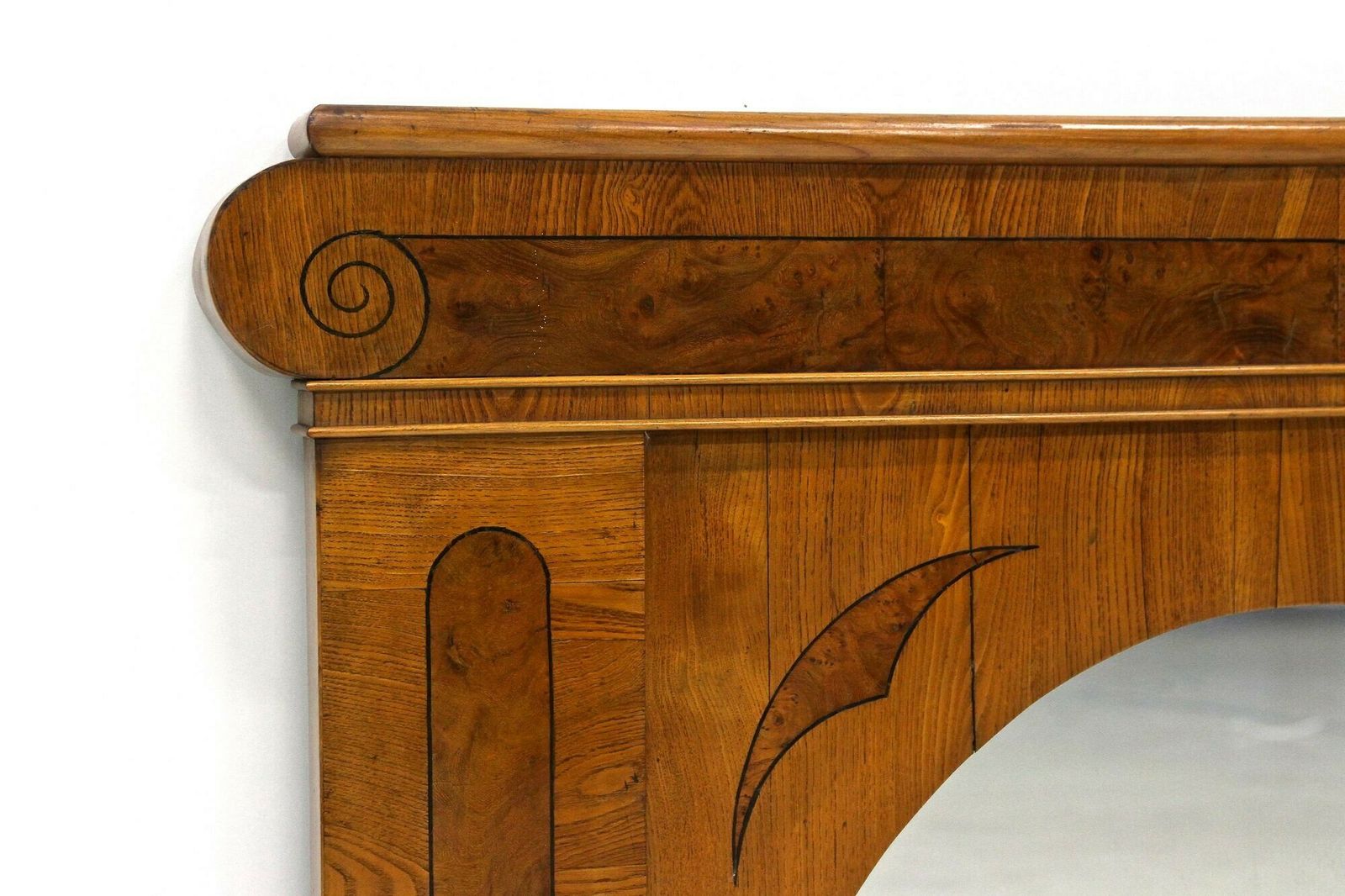 19th Century Biedermeier Wall Mirror, Ash/ Burr Walnut   Bohemia Ca. 1860 photo for sale