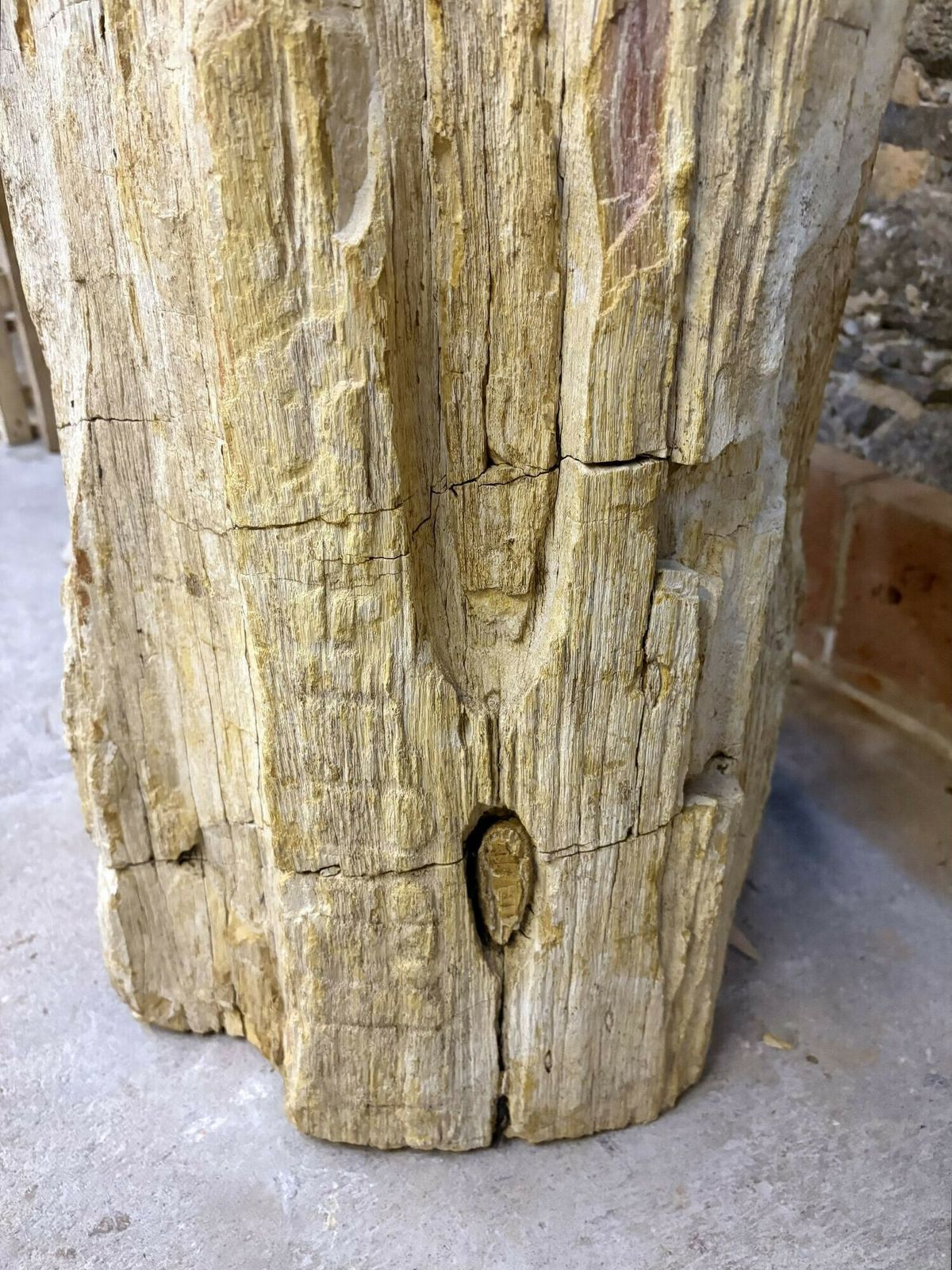 photo vintage Organic Modern Petrified Wood Pedestal Sink, Idn 2025