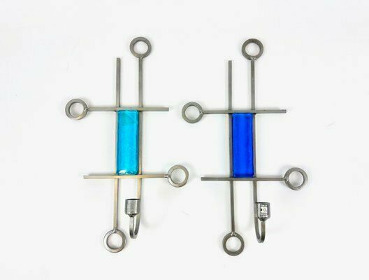 Danish Modernist Welded Iron Wall Candleholders From Ferro Art, 1970s, Set Of 2