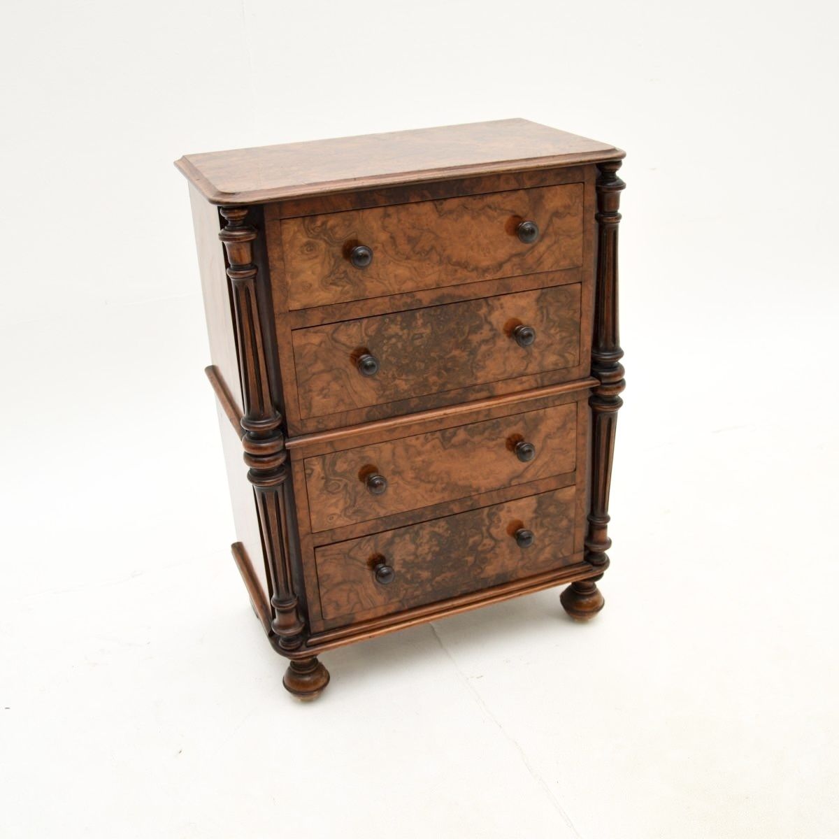 Antique Victorian Burr Walnut Specimen Chest Of Drawers