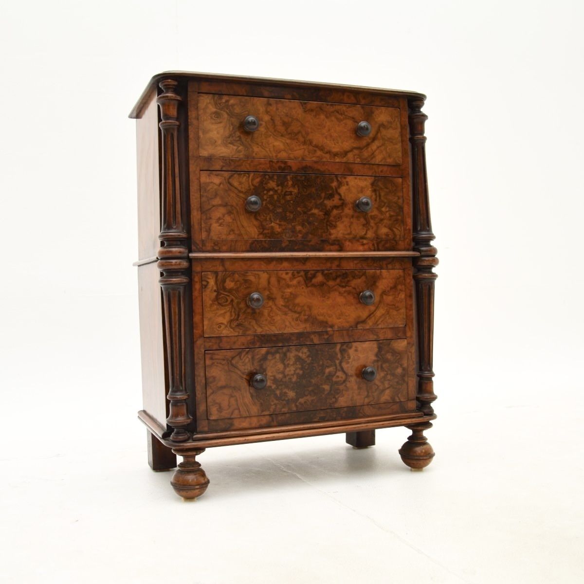 Antique Victorian Burr Walnut Specimen Chest Of Drawers photo Furniture