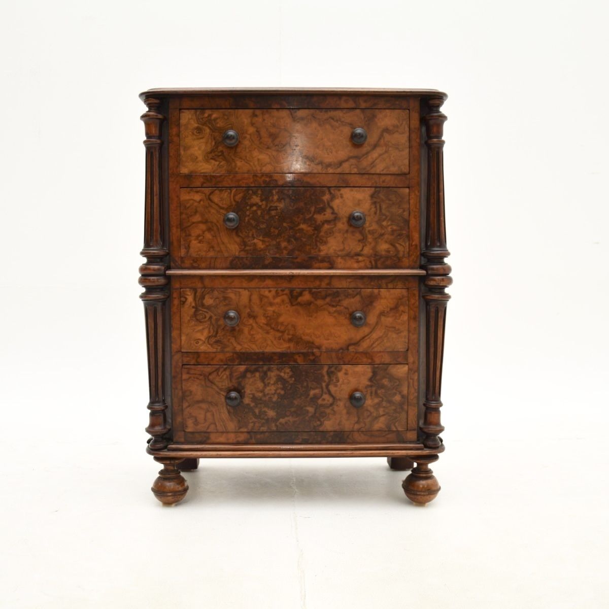 Antique Victorian Burr Walnut Specimen Chest Of Drawers photo 487.76