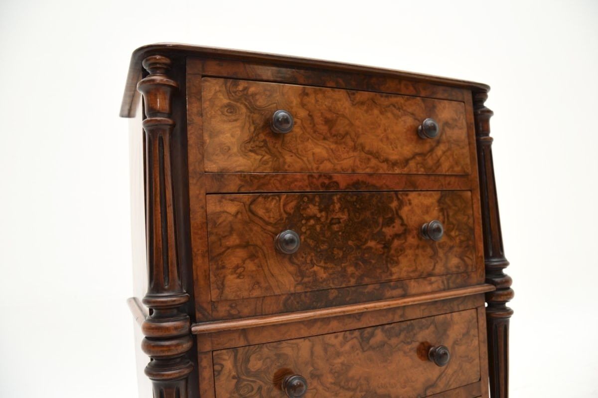 Antique Victorian Burr Walnut Specimen Chest Of Drawers photo vinterior