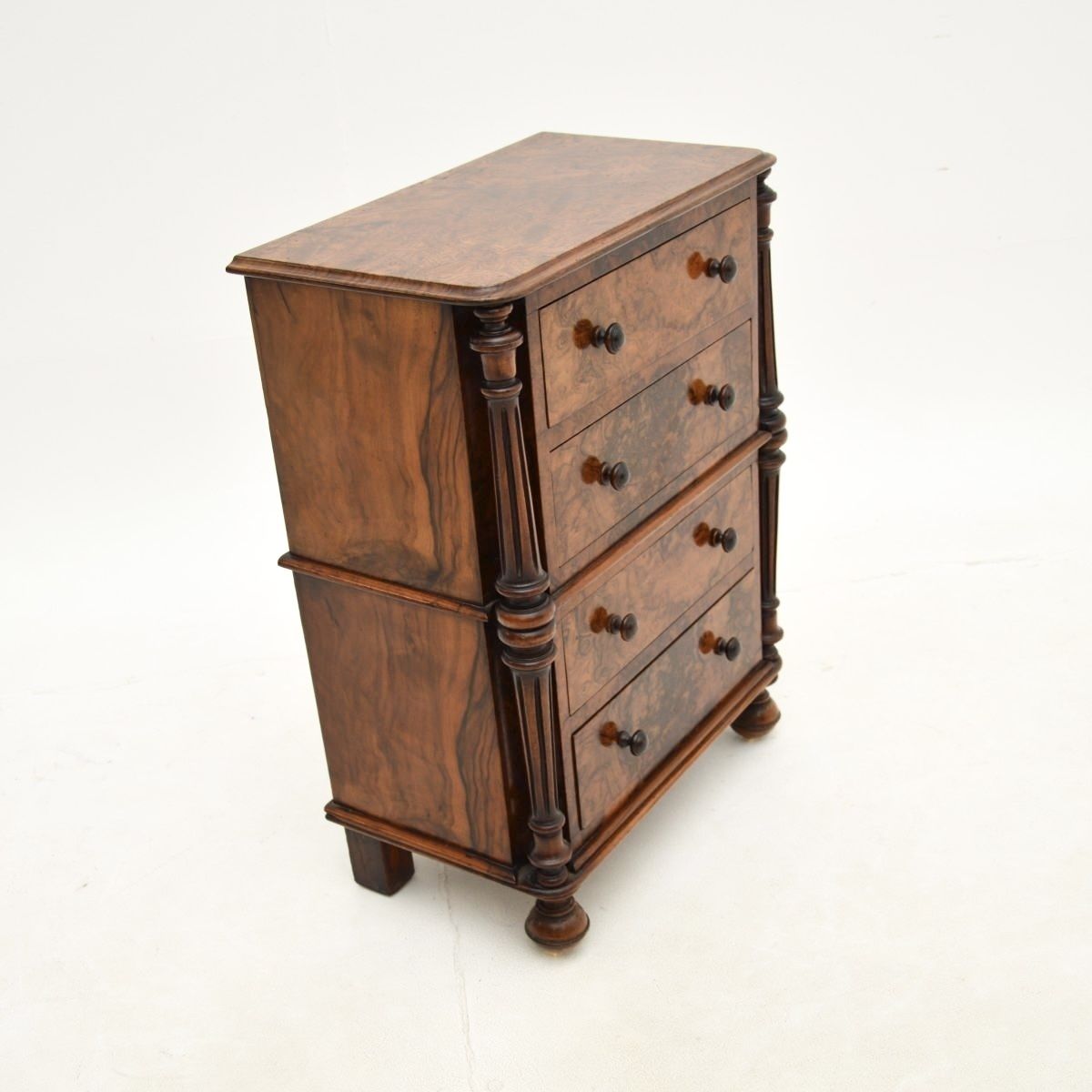 photo for sale Antique Victorian Burr Walnut Specimen Chest Of Drawers