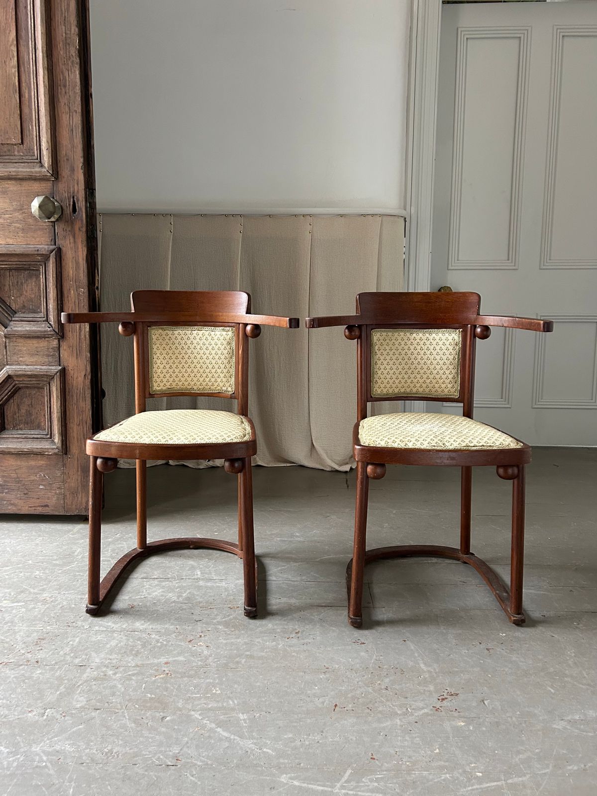Early Pair Of Josef Hoffman Fledermaus Chairs photo furniture