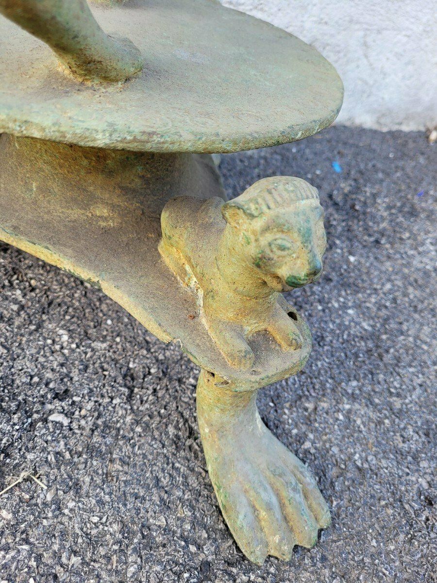 Art Thymiaterion Or Etruscan Incense Burner, Grand Tour, 19th Century photo