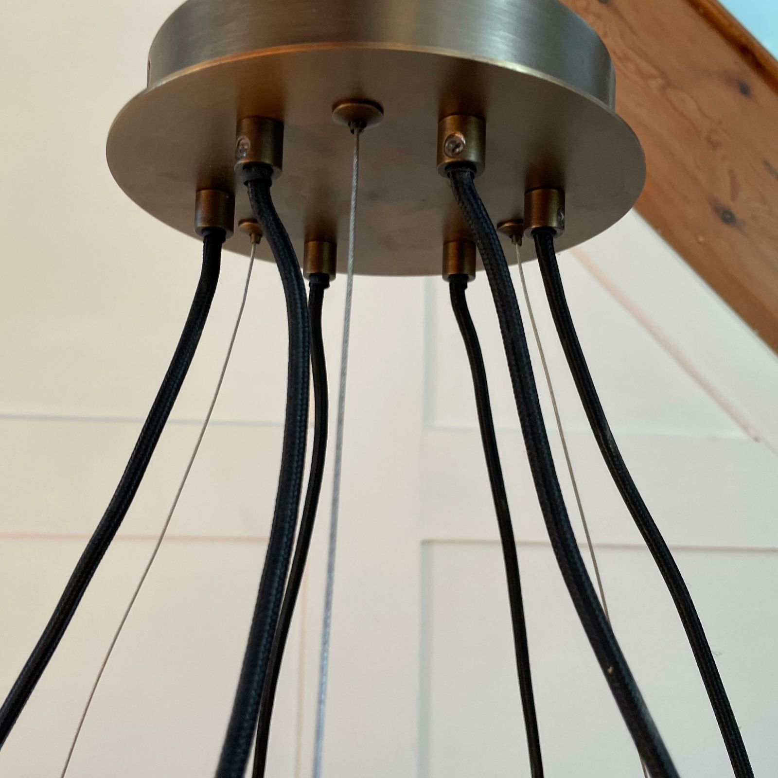 Soho Home Ceiling Light Brass Metal Hanging Large Chandelier Groot Rrp 1500 Round Gold Black Pendent Statement 6 Lights Wire Suspended photo buy