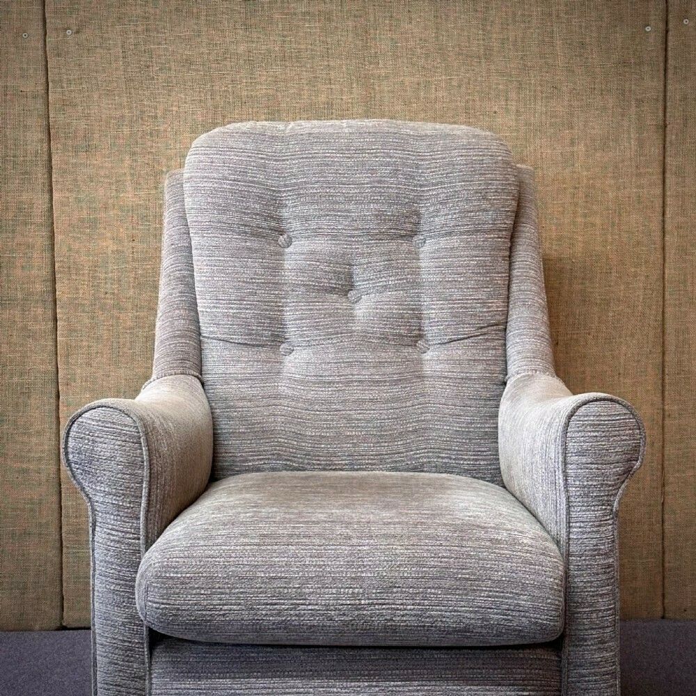 Attractive Royams Chelmsford Grey Upholstered Armchair photo furniture