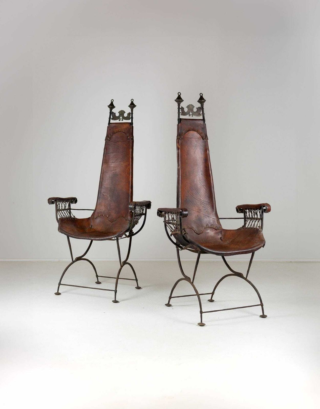 Trône Armchairs By Sido & François Thévenin, Set Of 2 'Royal Armchairs photo vintage