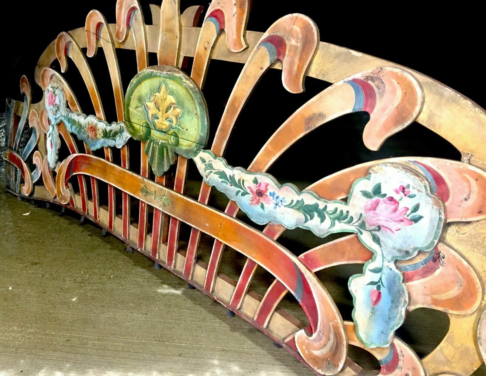 Antique R. Edwards Ltd Fairground Showmen Sign From Dodgems Set Up Ride C.1930 photo furniture