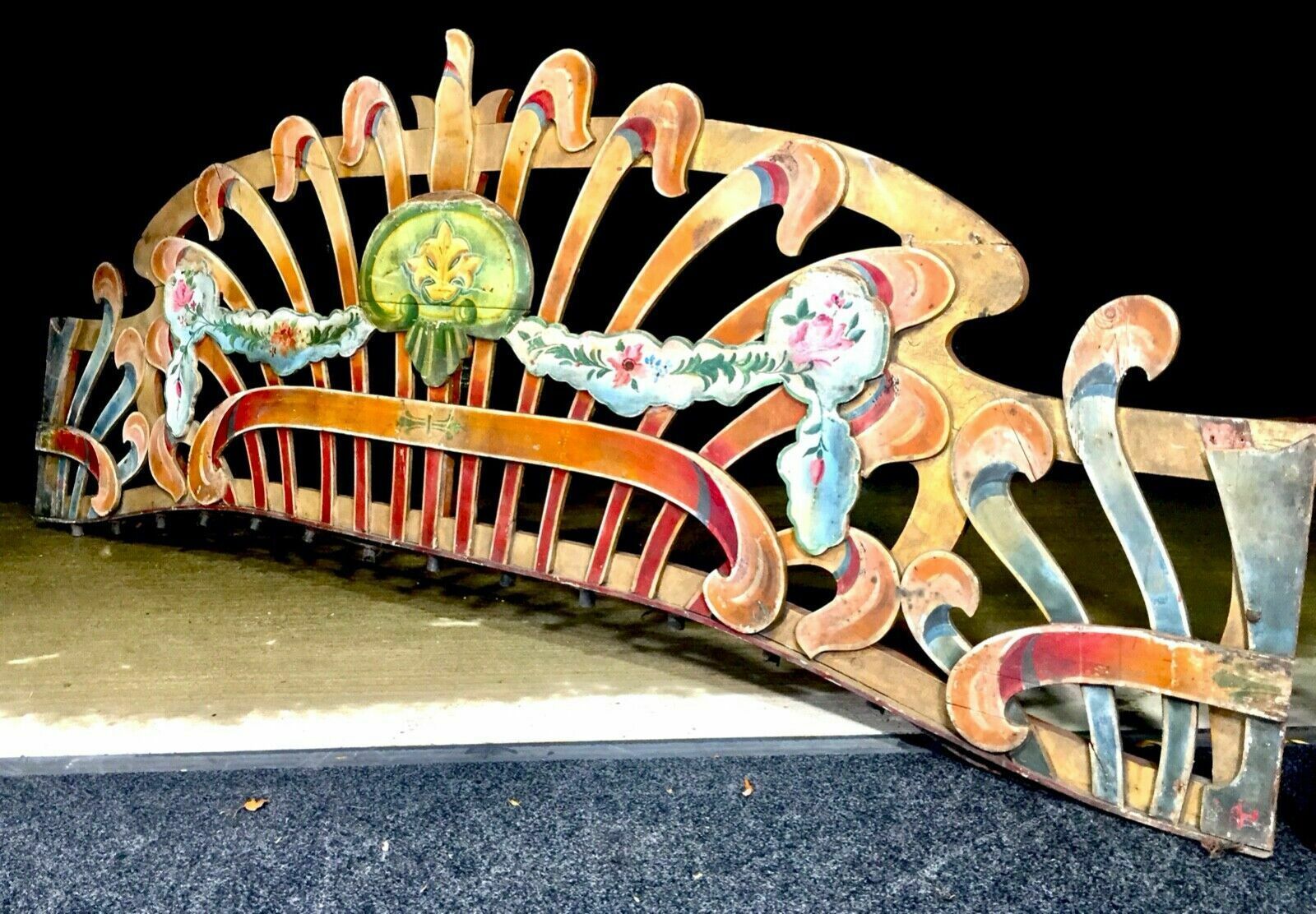 Antique R. Edwards Ltd Fairground Showmen Sign From Dodgems Set Up Ride C.1930 photo Home Decor