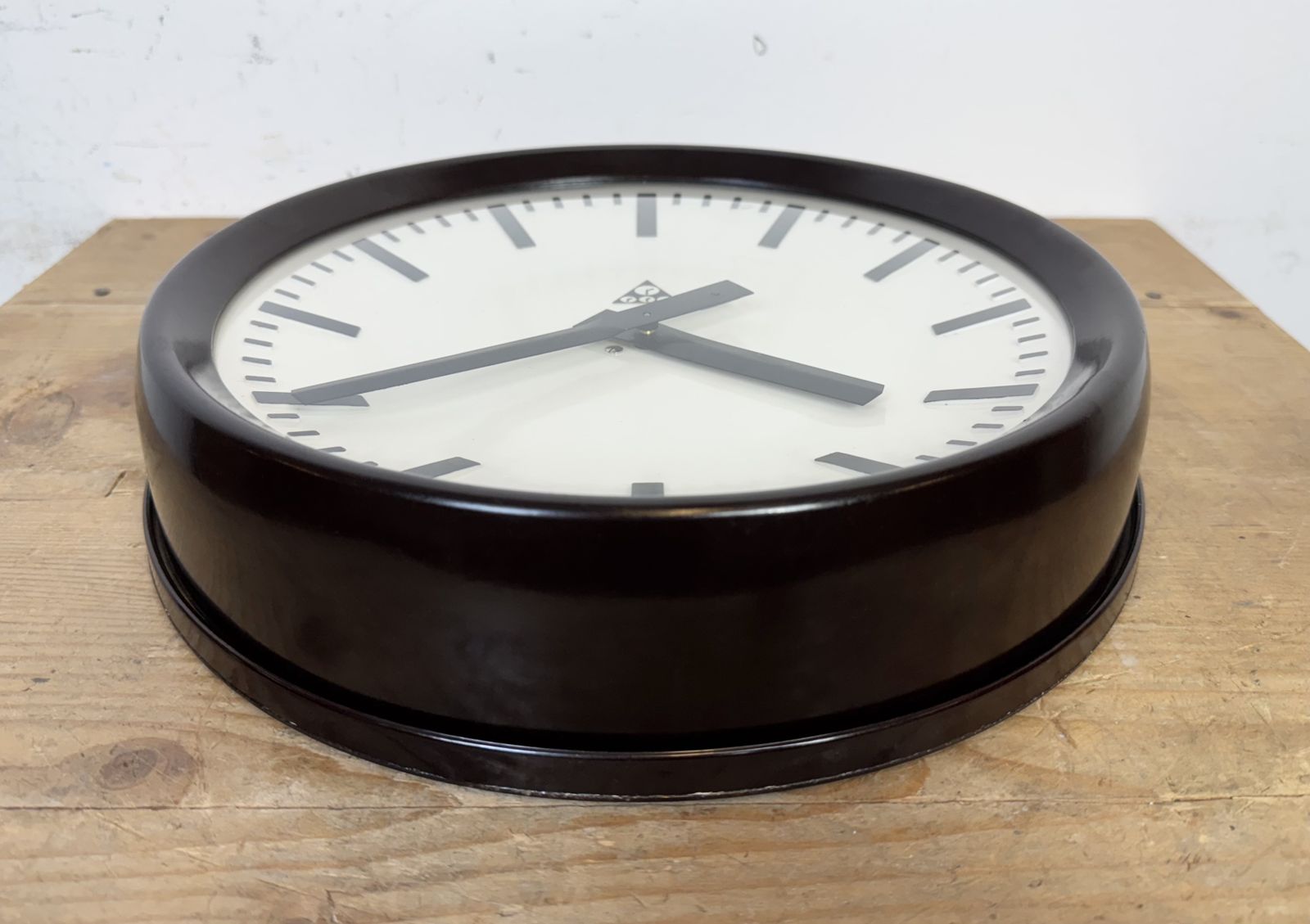 Industrial Bakelite Factory Wall Clock From Pragotron, 1960s photo buy
