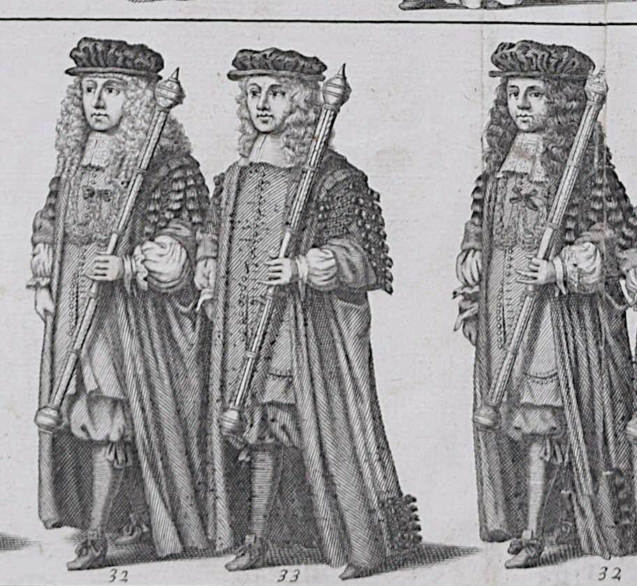 David Loggan Engraving, Habitus Acamedici In Universitate Oxoniensi, 1675 photo furniture