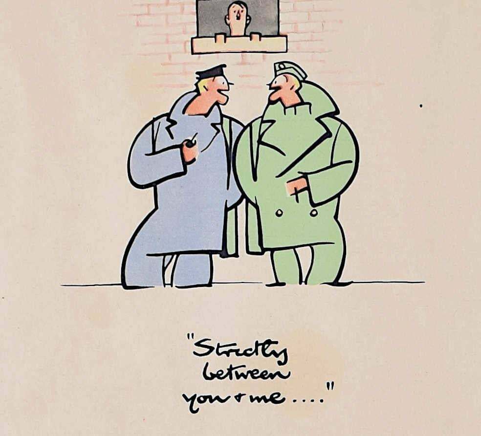 Fougasse (Cyril Kenneth Bird), Careless Talk Costs Lives World War 2 Poster, C.1940 photo 6907.0