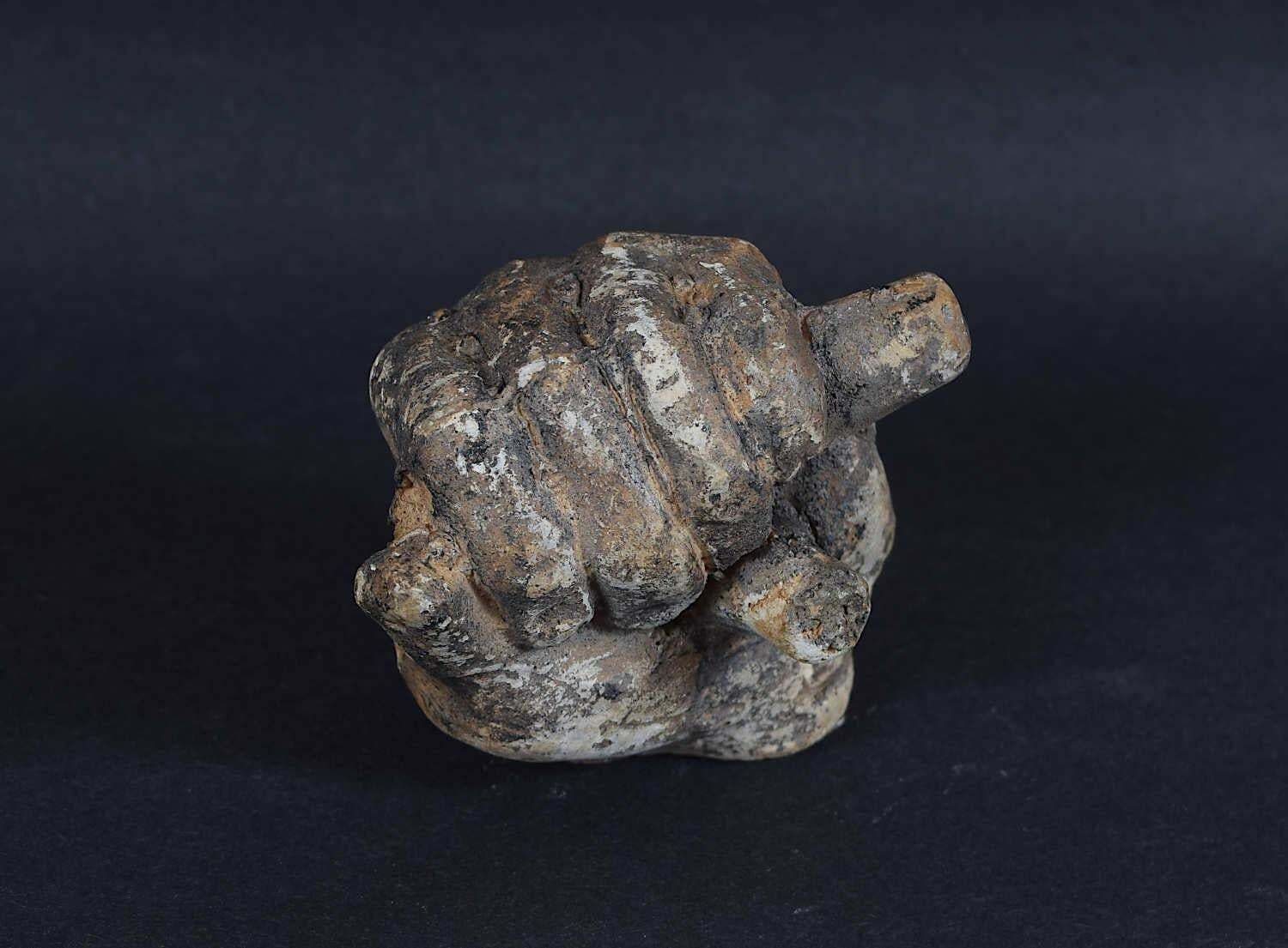 Sir Eduardo Paolozzi: 'Fist' Plaster Sculpture