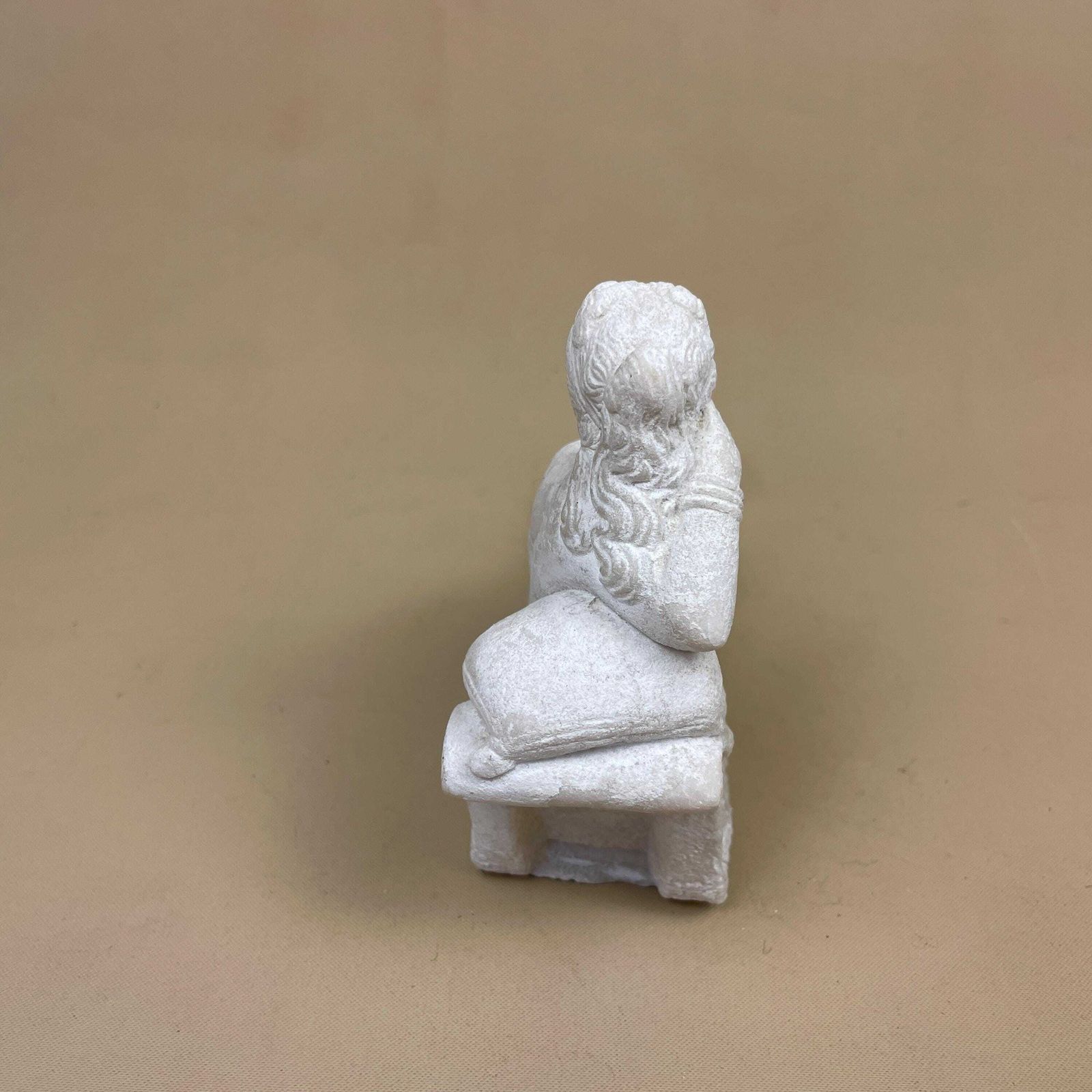 Handmade Stone Carved Italian Women Body Torso Wood Ornament Sculpture Decorative Carved Hand Carved White Vintage Art Object Lady Laying photo 55.0