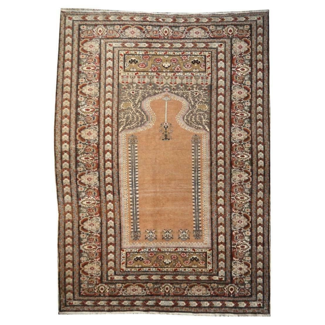 Antique Bandirma Prayer Rug Pandirma Turkish Carpet