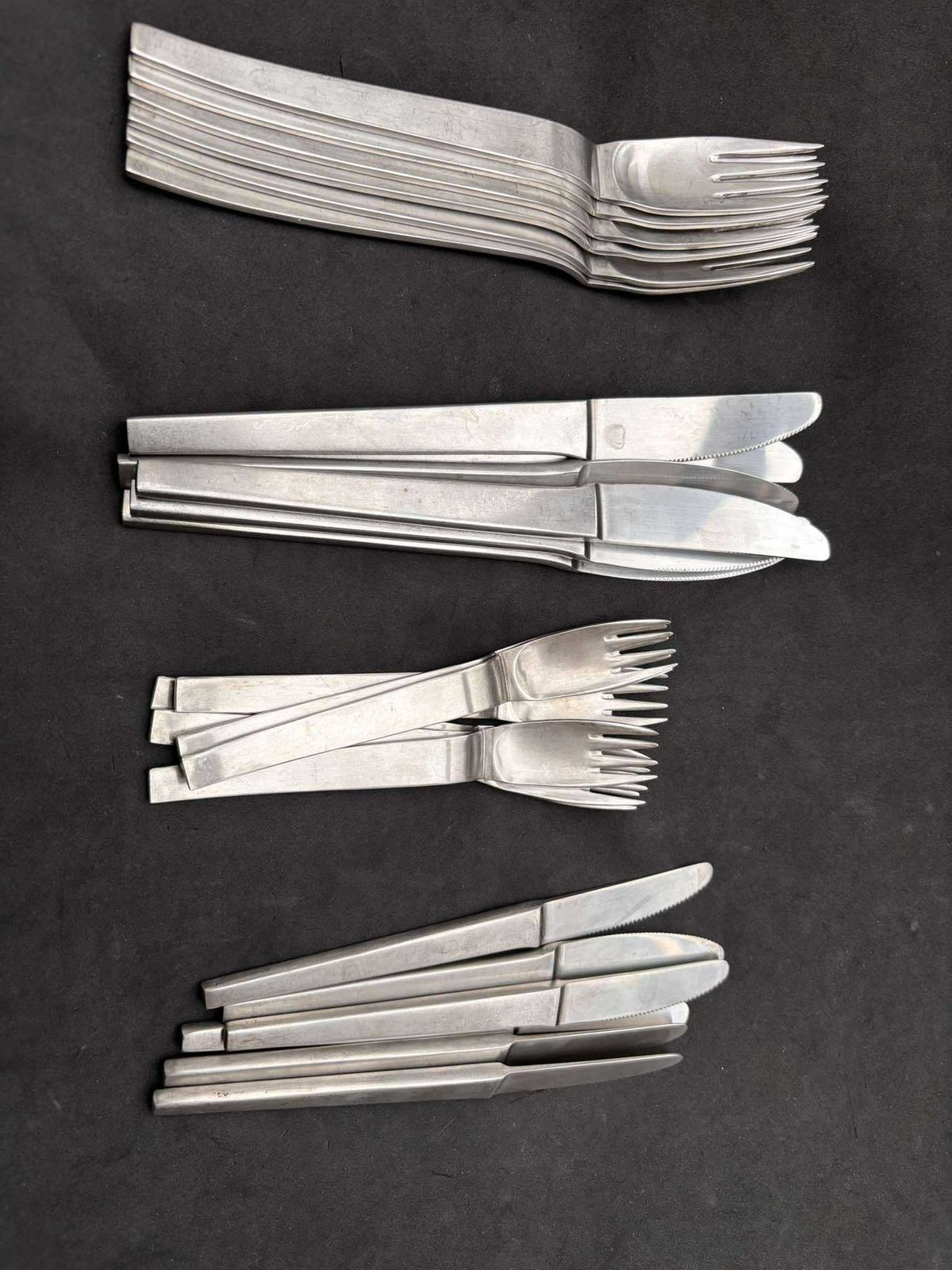 Modernist Flatware Set Carl Auböck Design For Morinox And Amboss 50s Post Modern Lunik 2060 Modern Austrian Design Wedding Luxury Gift photo vintage