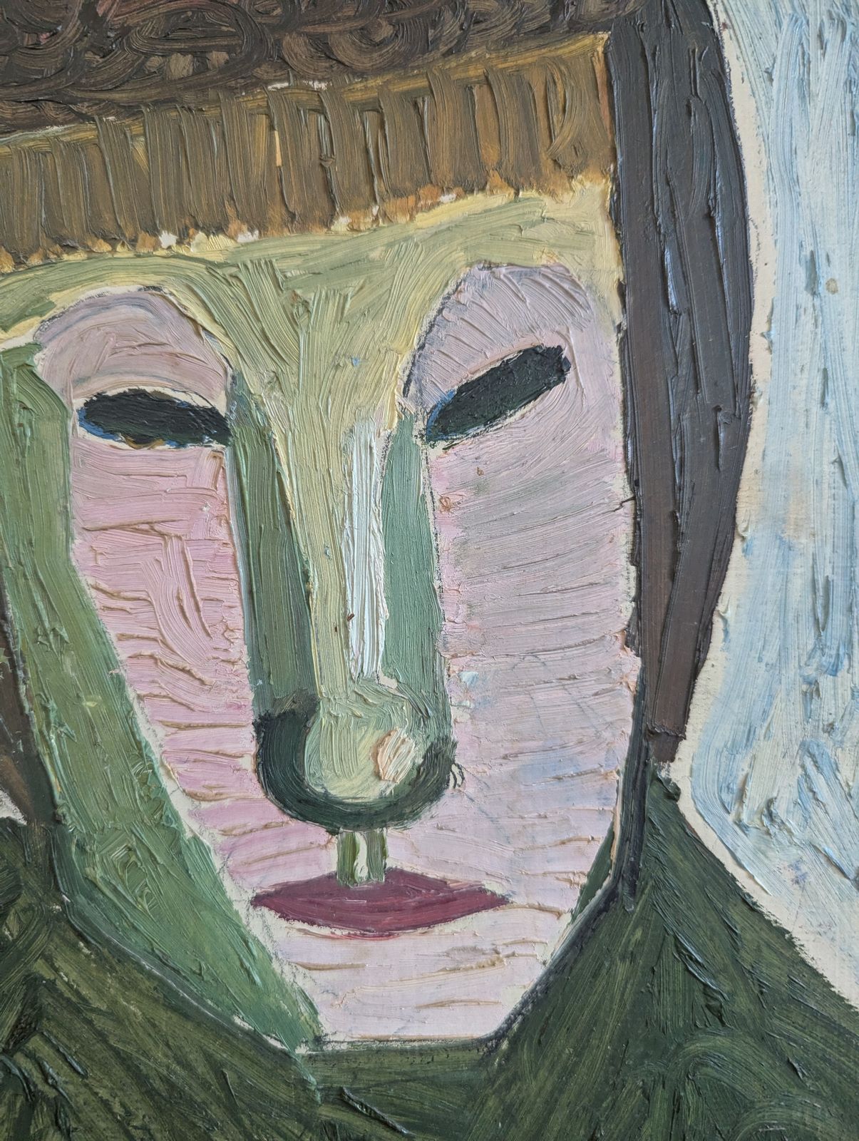 photo vinterior Behind The Mask Oil Painting, 1950s