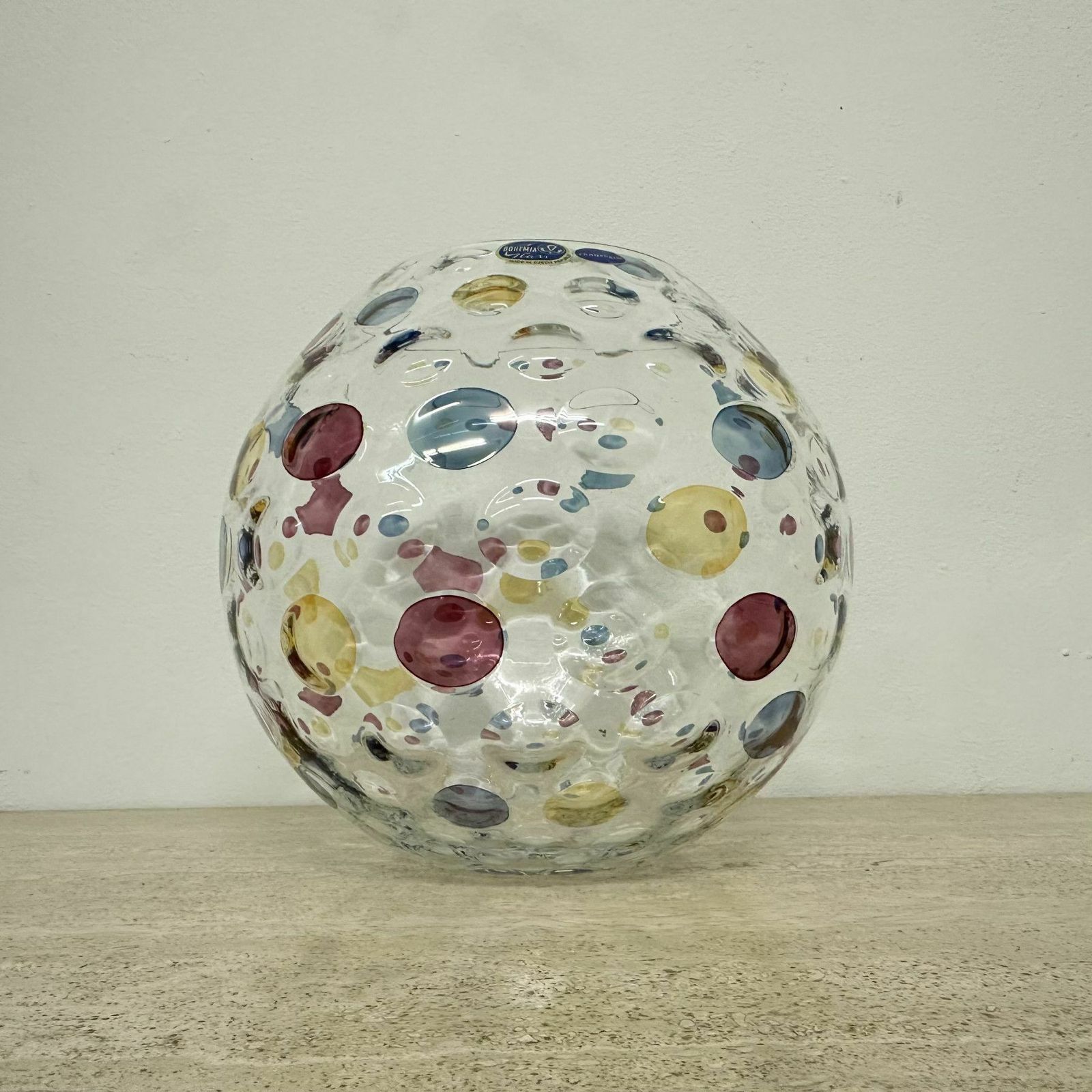 Boheems Borske Sklo Nemo Glazen Vaas Door Max Kannegiesser, Jaren 1960 photo furniture