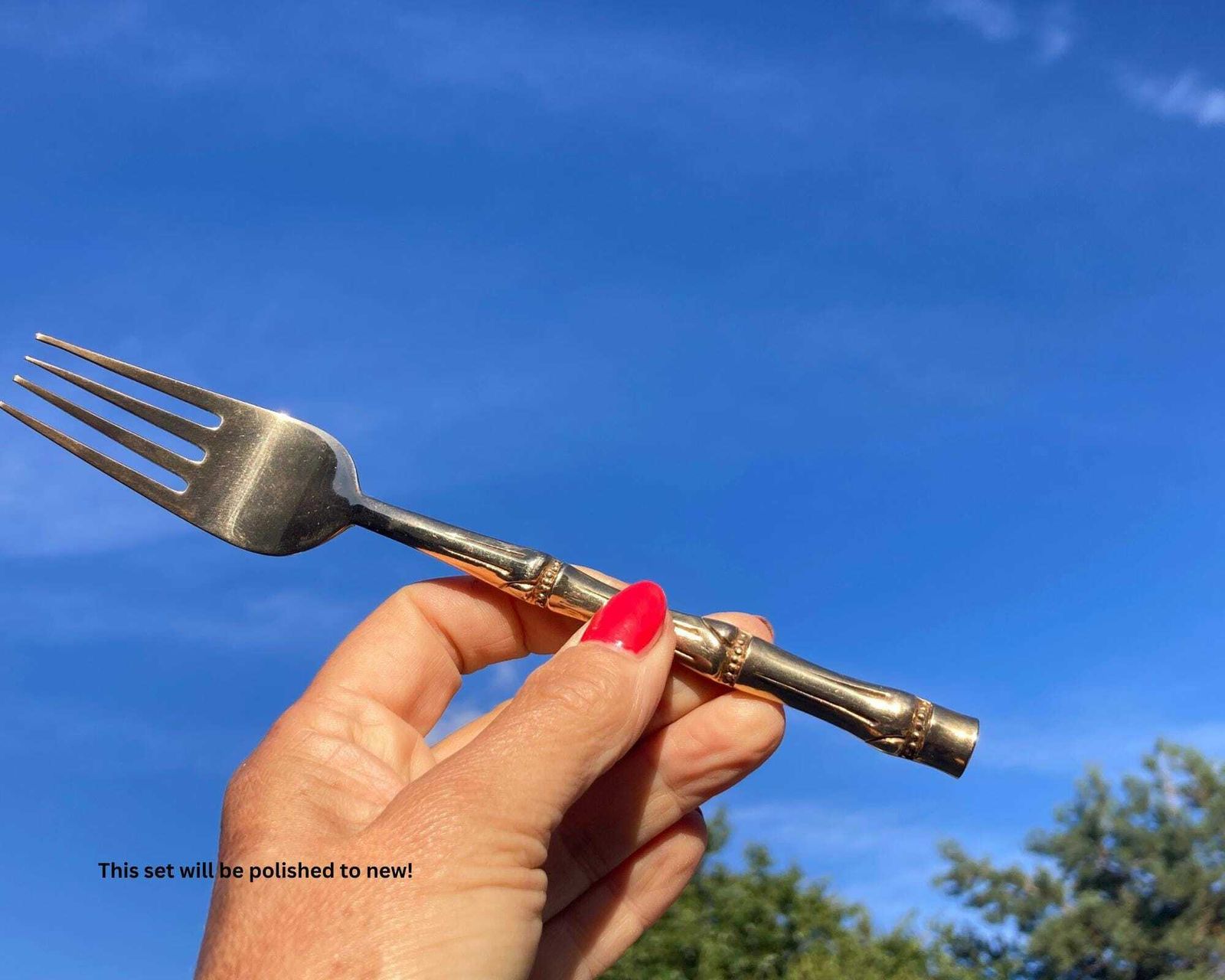 Messing Bestekset Bamboo | 12 Delig Voor 6 Personen | Opgepoetst photo Woonaccessoires