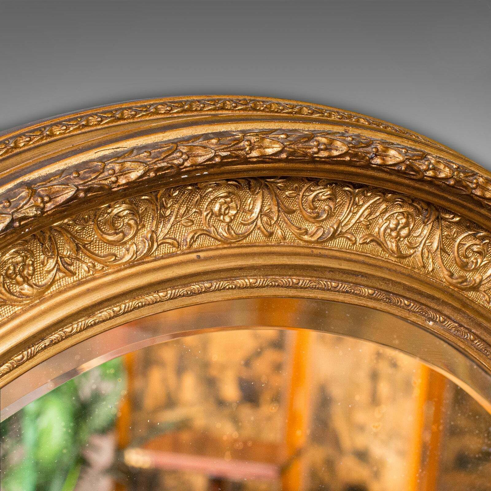 Antique Oval Mirror, English, Giltwood, Overmantle, Hall, Italianate, Georgian photo Home Decor