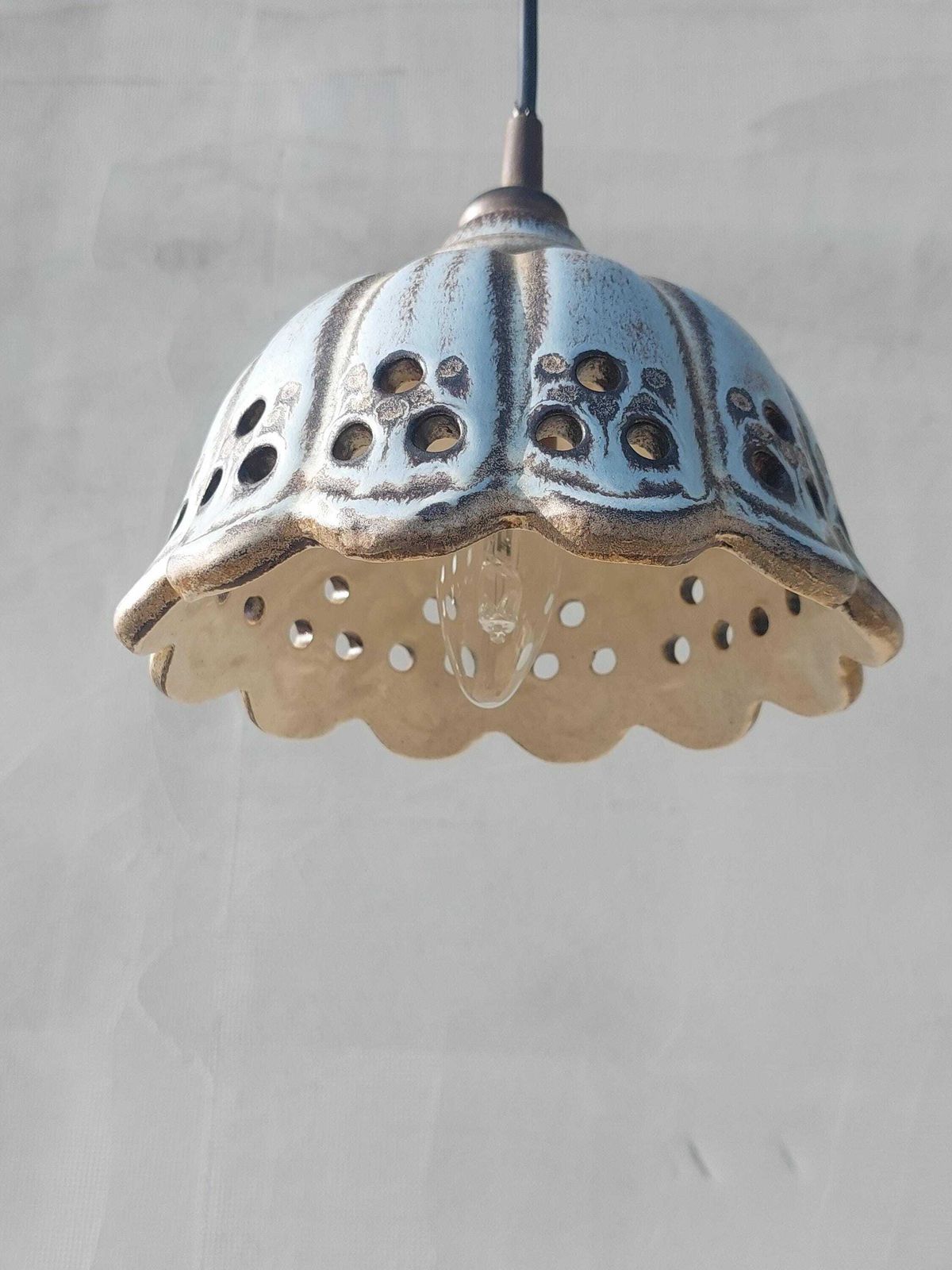 Vintage Ceramic Chandelier/Ceramic Chandelier /Mid Century Ceramic Chandelier /Mid Century Pendant Lamp / Ceramic Vintage Pendant Lamp /80'sl photo furniture