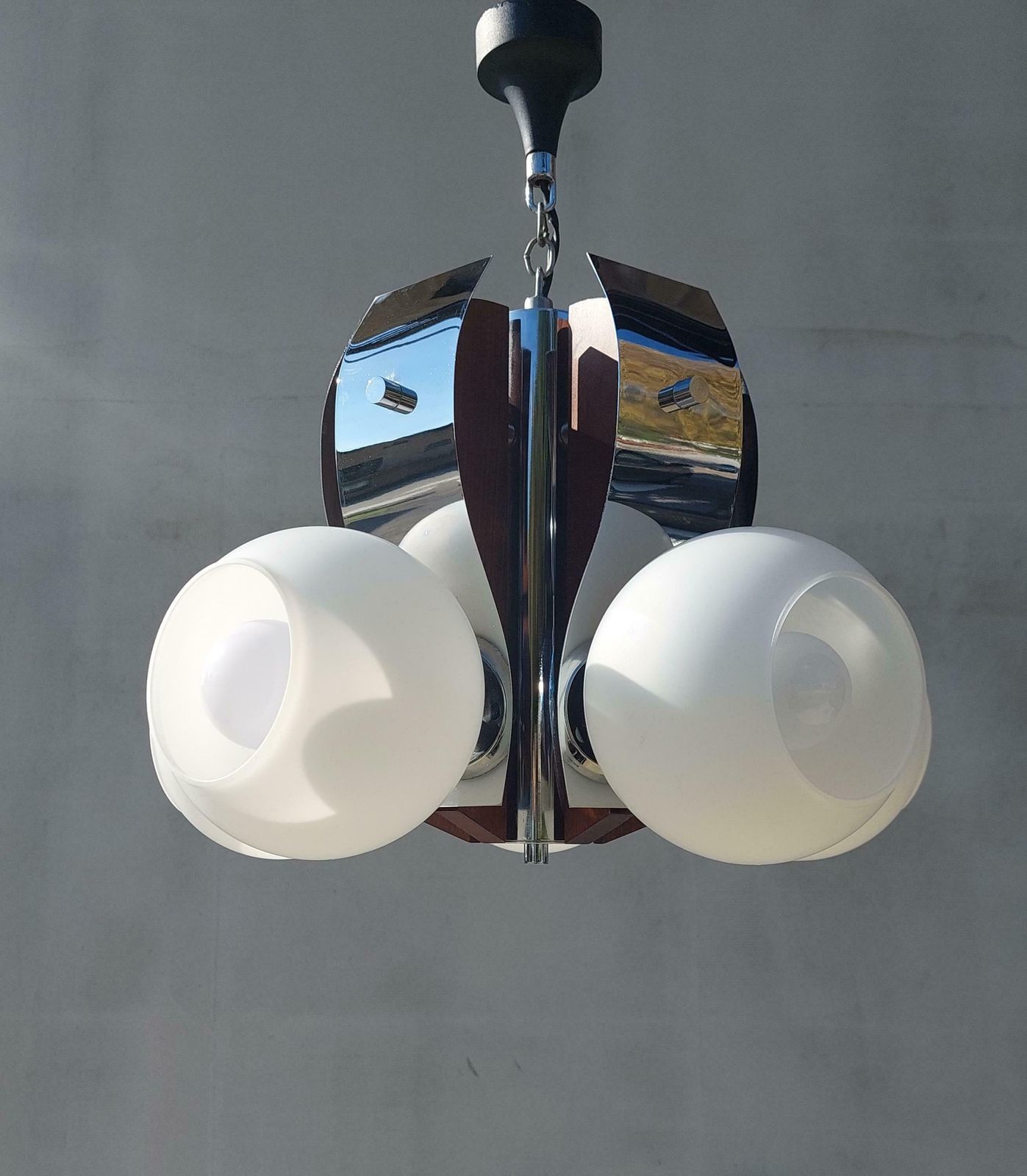 Sputnik Chandelier / Space Age Pendant Lamp/Retro Chandelier / Retro Pendant Lamp / Mcm Pendant Lamp / Atomic Light /Yugoslavia / 70's photo Lighting