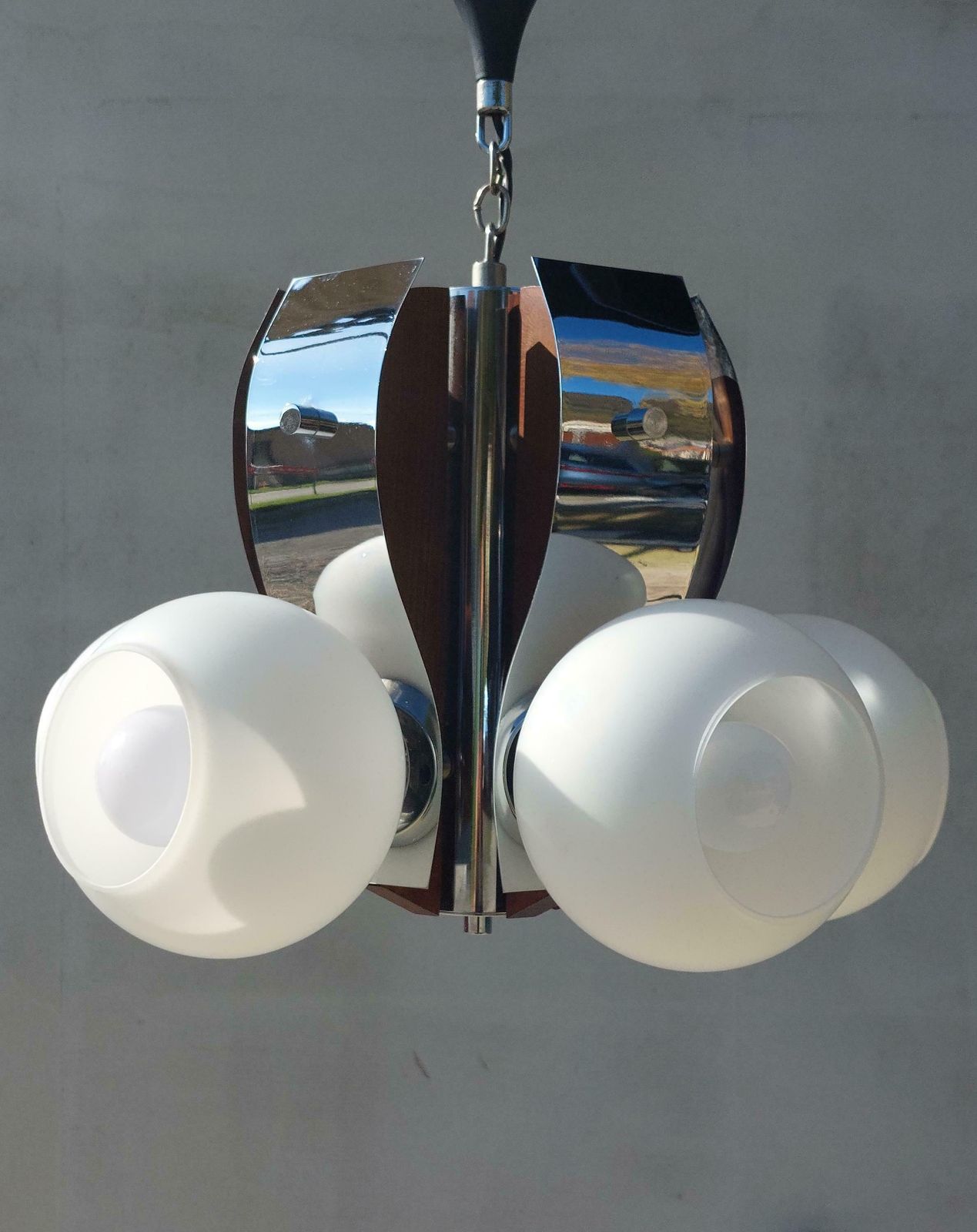 Sputnik Chandelier / Space Age Pendant Lamp/Retro Chandelier / Retro Pendant Lamp / Mcm Pendant Lamp / Atomic Light /Yugoslavia / 70's photo buy