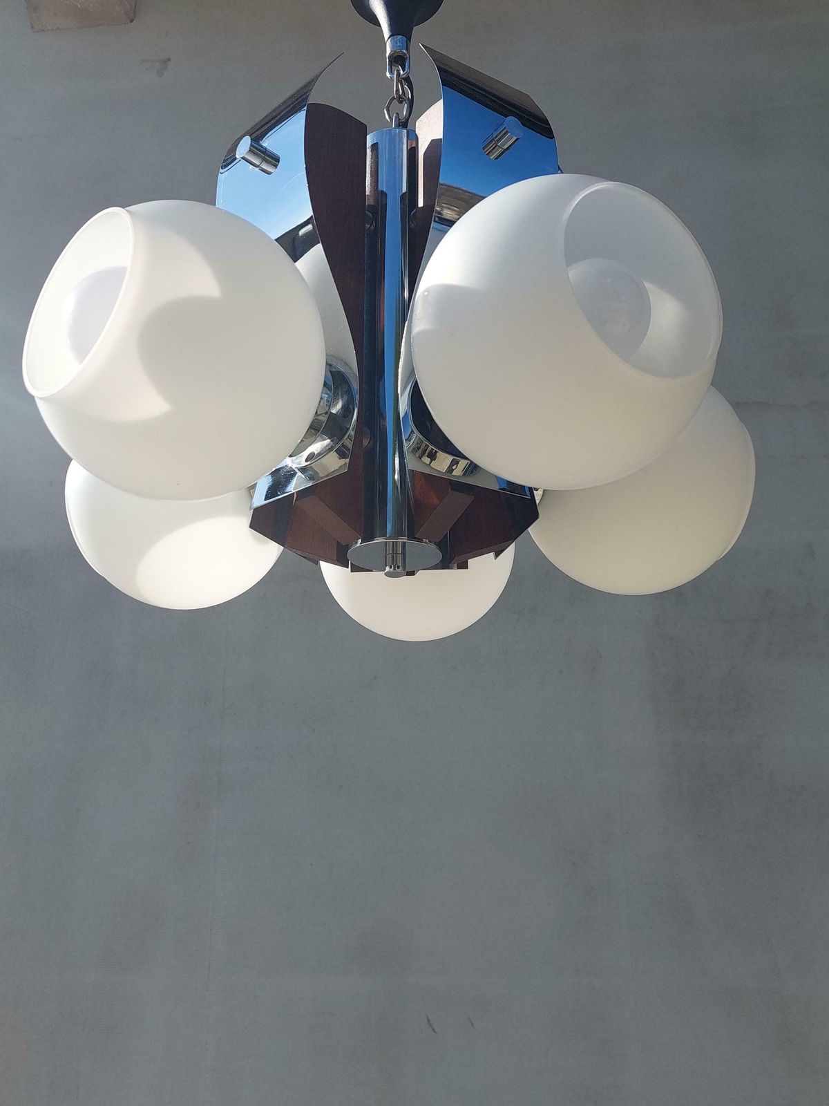 photo for sale Sputnik Chandelier / Space Age Pendant Lamp/Retro Chandelier / Retro Pendant Lamp / Mcm Pendant Lamp / Atomic Light /Yugoslavia / 70's