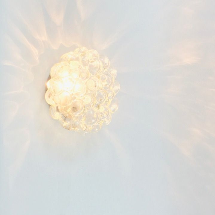 Paar Mid Century Bubble Glass Wandlampen Van Helena Tynell Voor Limburg, Duitsland, Jaren 1960 photo Verlichting