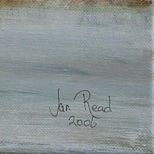 Acrylic On Canvas By Jan Read. Subject Is A Fenland View In Mist. photo furniture