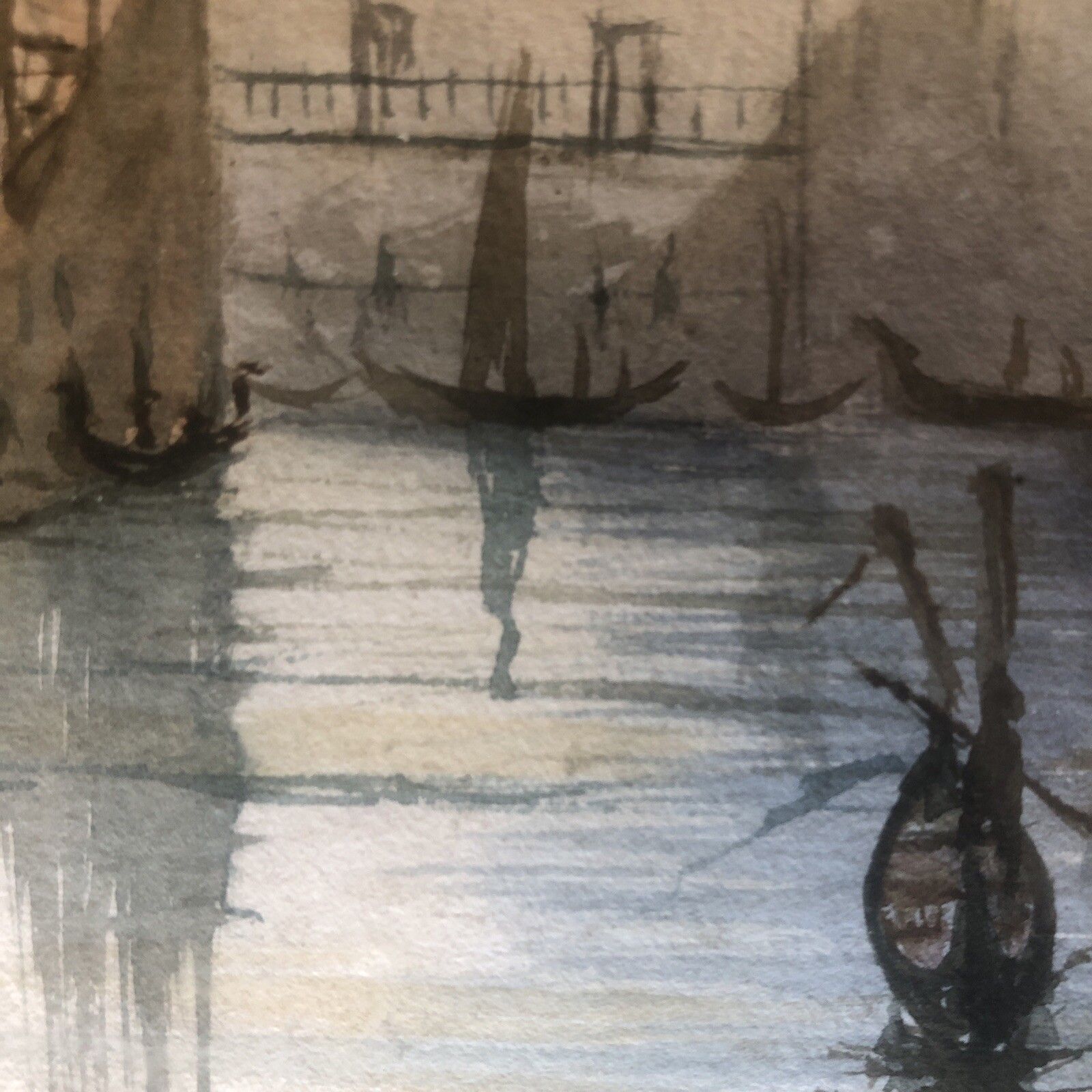 Framed Original Edwardian Watercolour Of Venice 1911 Signed C. Hardaker photo 175.0