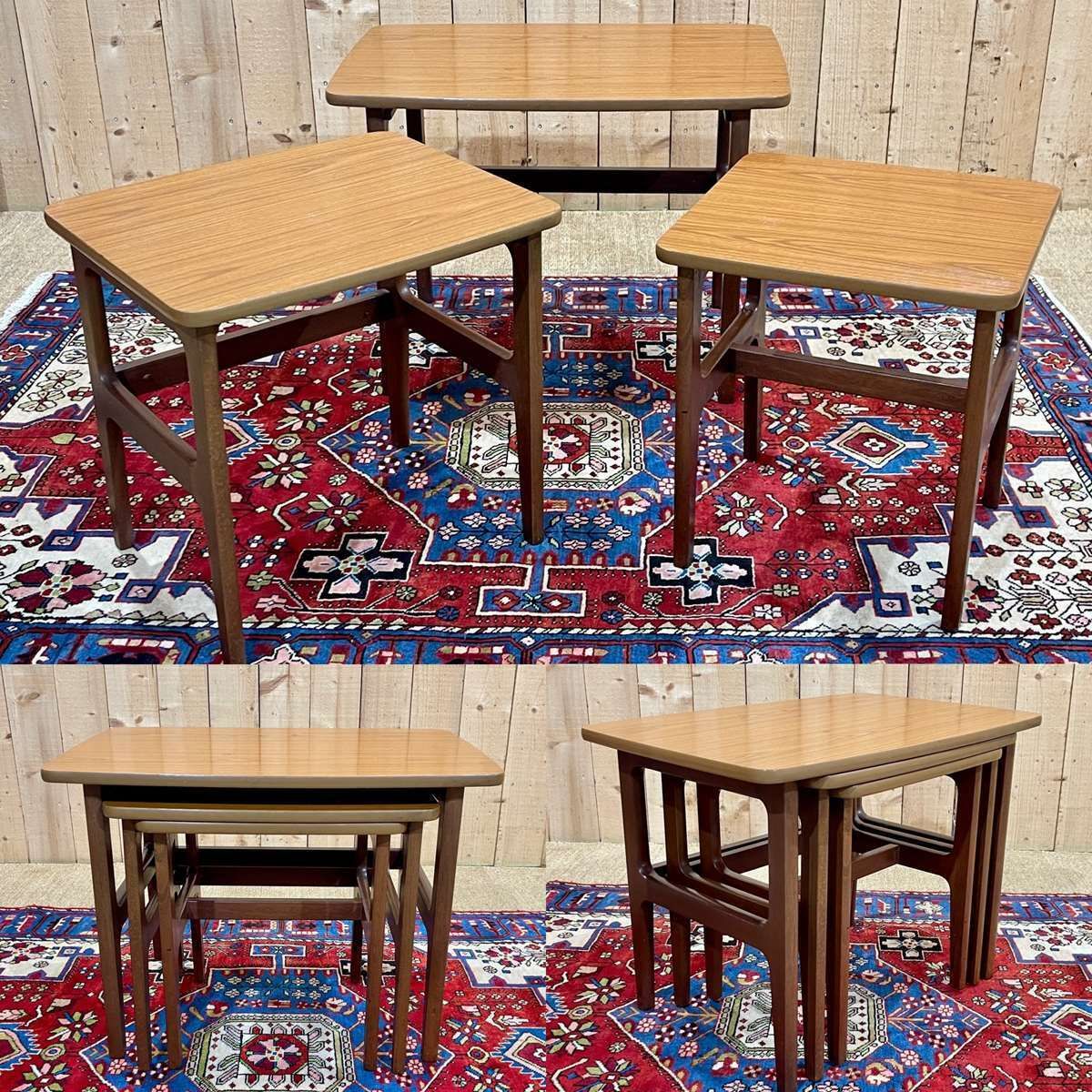 Set Of 3 Teak Nesting Tables From The 70s