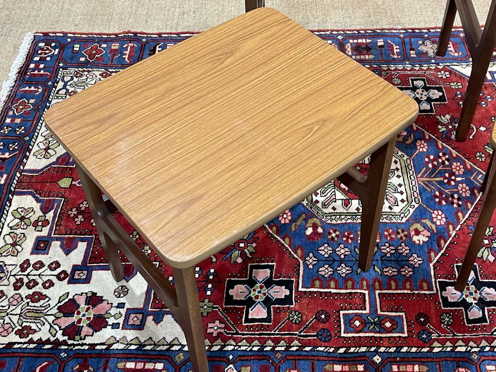 photo furniture Set Of 3 Teak Nesting Tables From The 70s