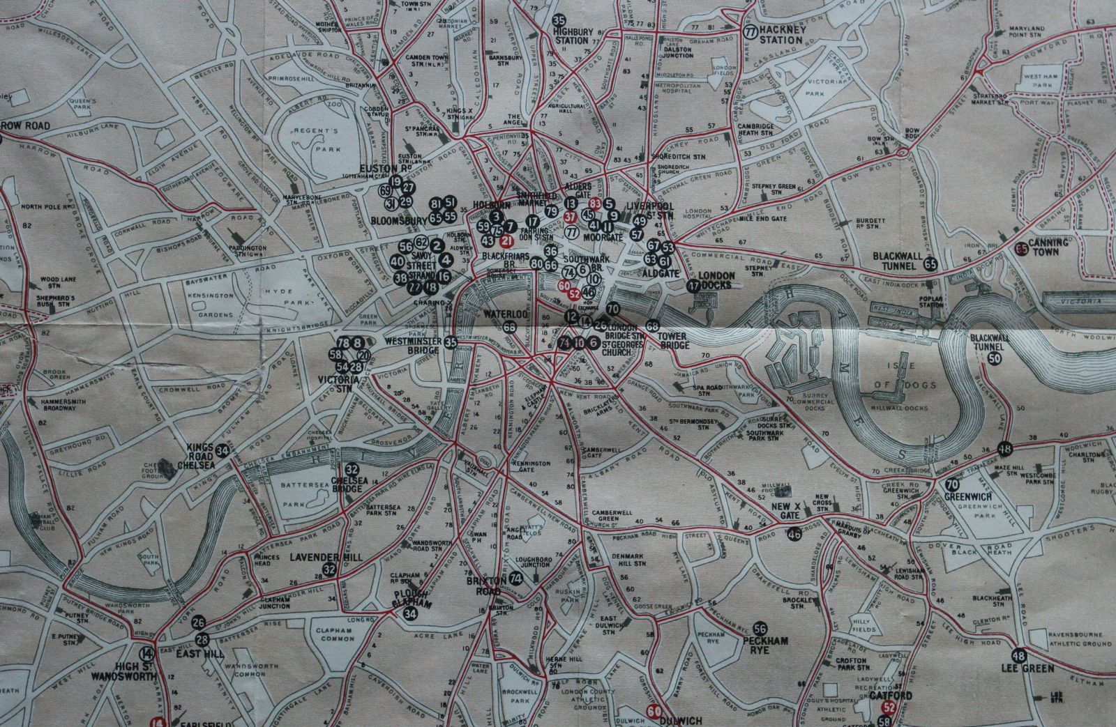Framed 1920 London County Council Tramways Routes Plan photo furniture