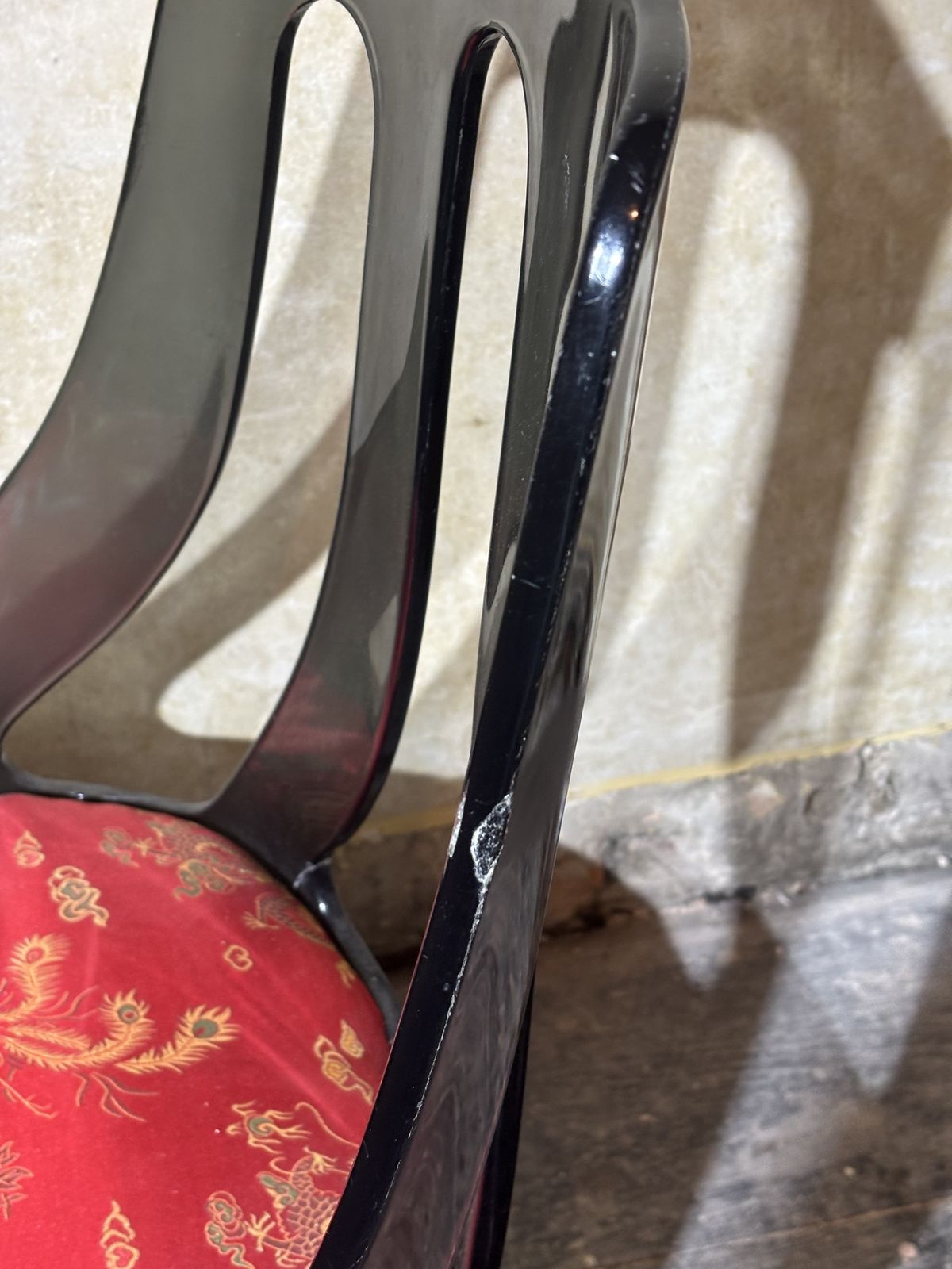 1960s Swivel Dining Chair Perspex Back And Oriental Silk Upholstery photo vinterior