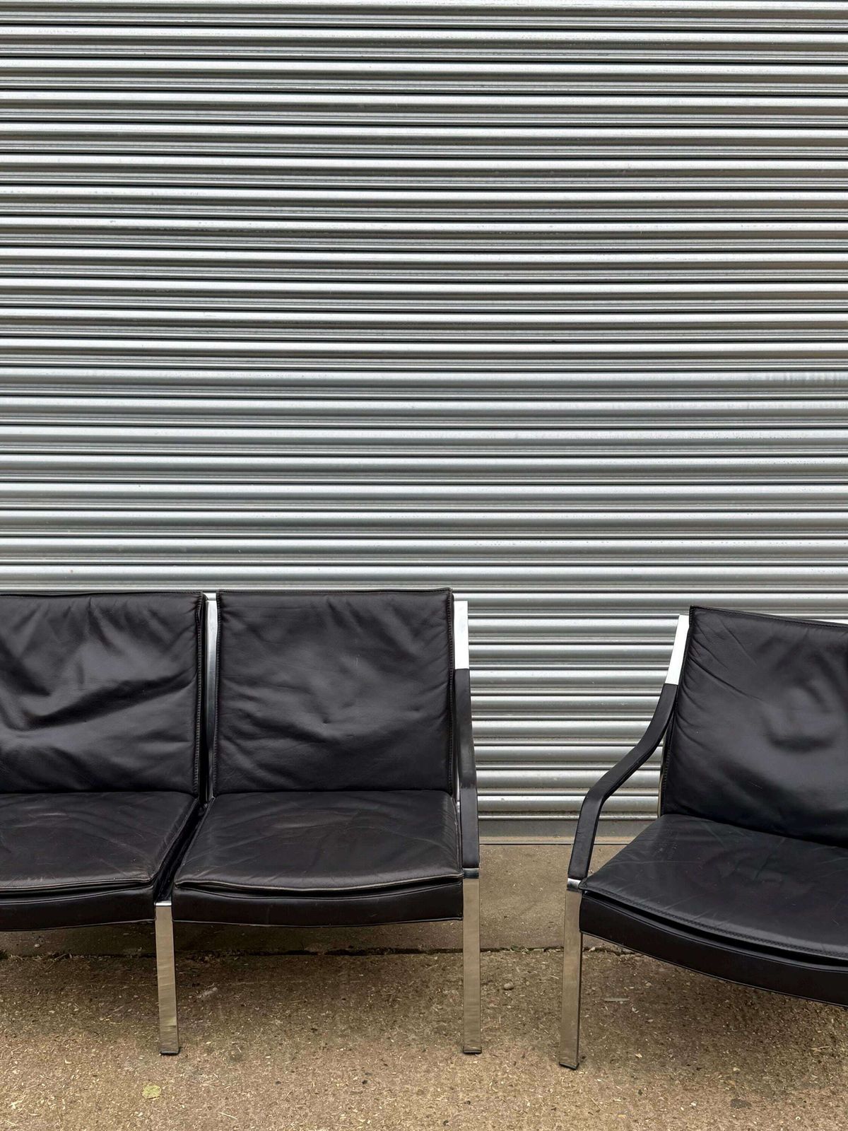 Steel & Leather Sofa By Preben Fabricius For Walter Knoll photo Furniture