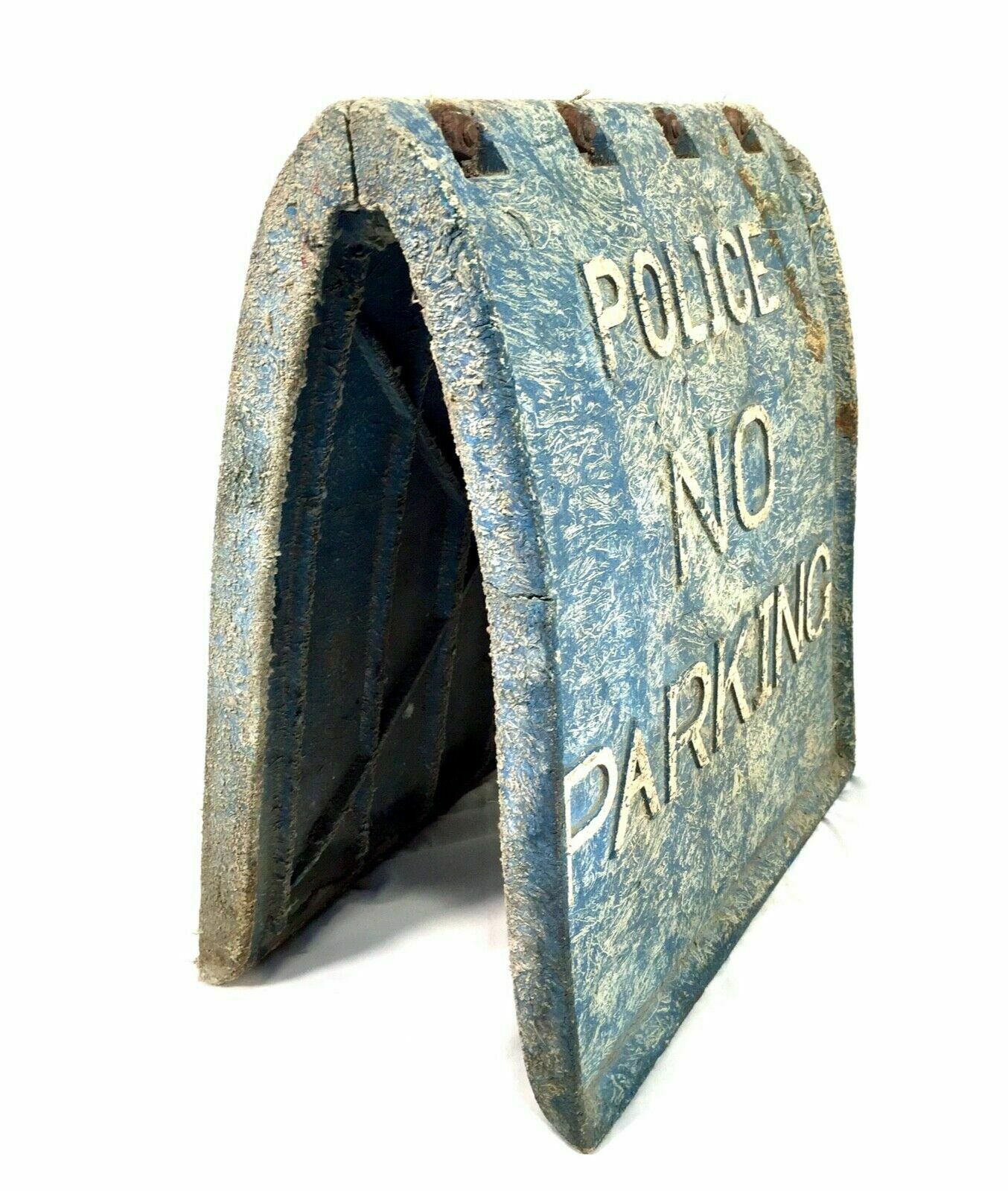 Antique Advertising   Freestanding Police No Parking Sign C.1950 / Fibreglass photo Home Decor