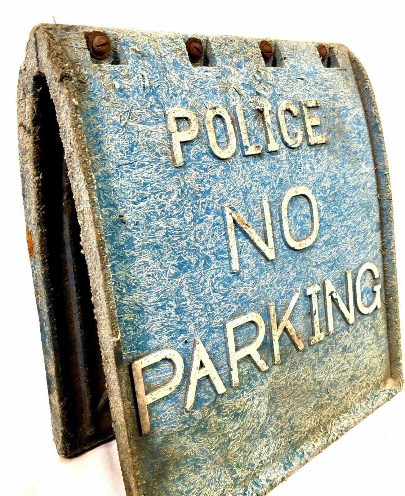 Antique Advertising   Freestanding Police No Parking Sign C.1950 / Fibreglass photo buy