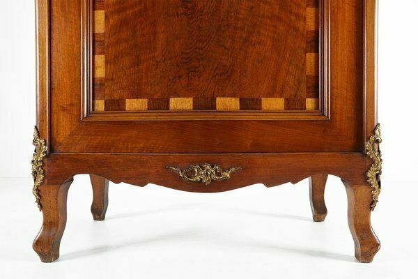 Antique Wooden Cabinet With Inlay And Bronze Decorations, 1860 photo Furniture