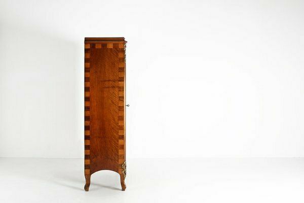1258.0 Antique Wooden Cabinet With Inlay And Bronze Decorations, 1860 photo