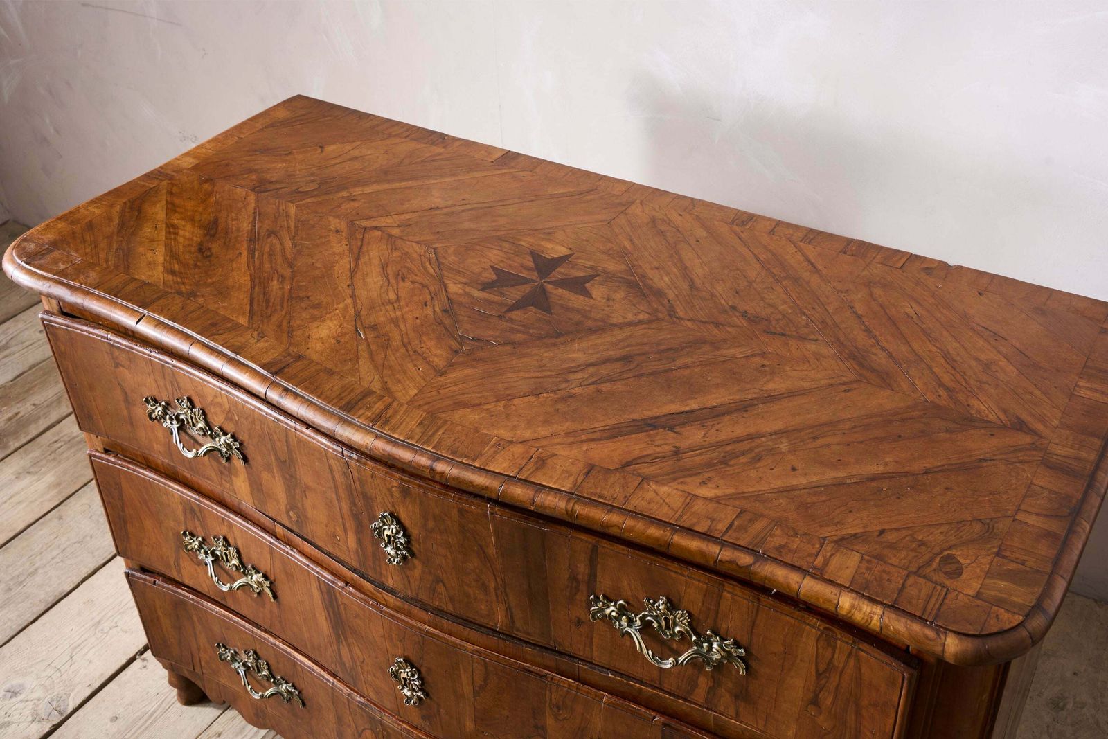 Rare 18th Century Maltese Olive Wood Chest Of Drawers photo for sale