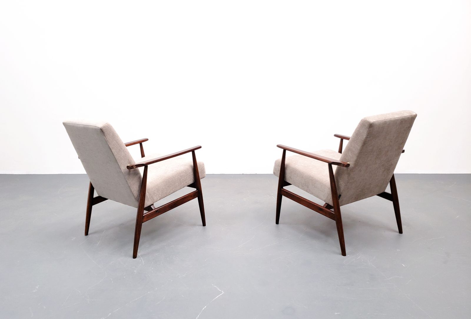 One Left   1960 Henryk Lis Mid Century Armchair In Beige photo for sale