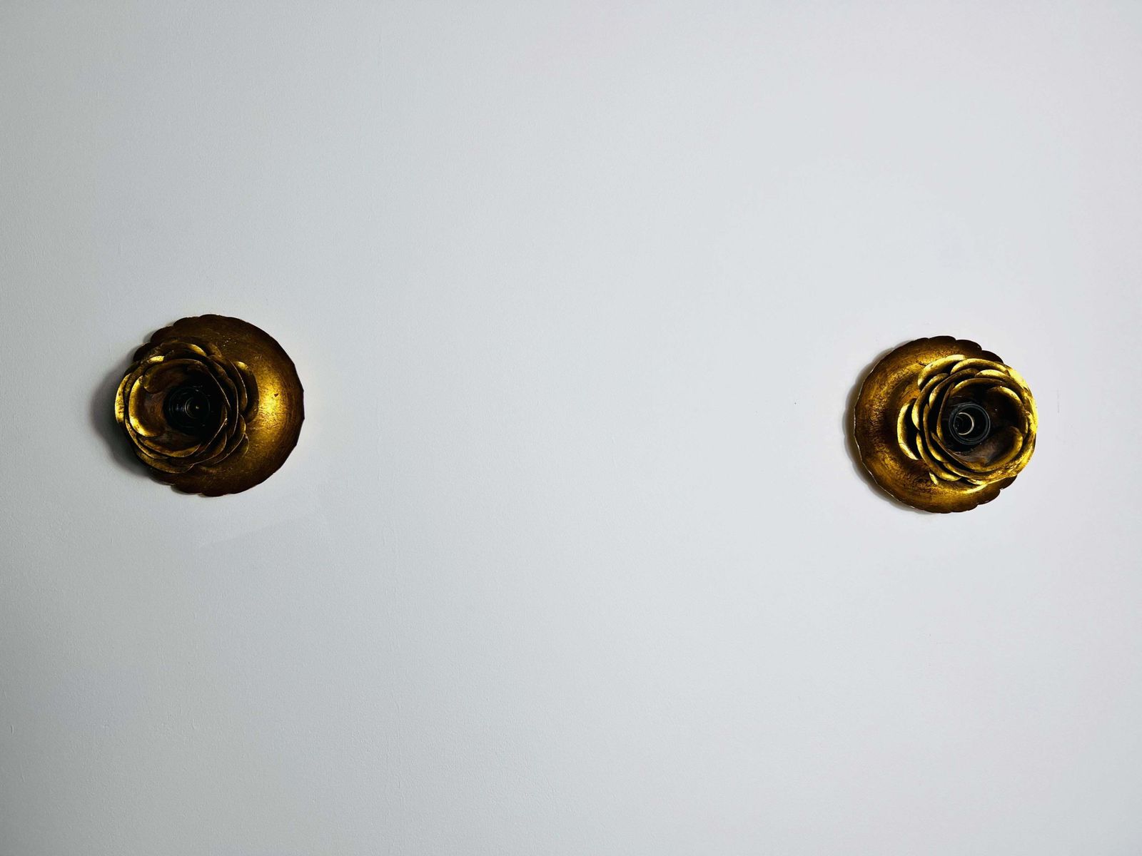 Pair Of Mid Century Brass Wall Lamps, Italy, 1960s photo furniture
