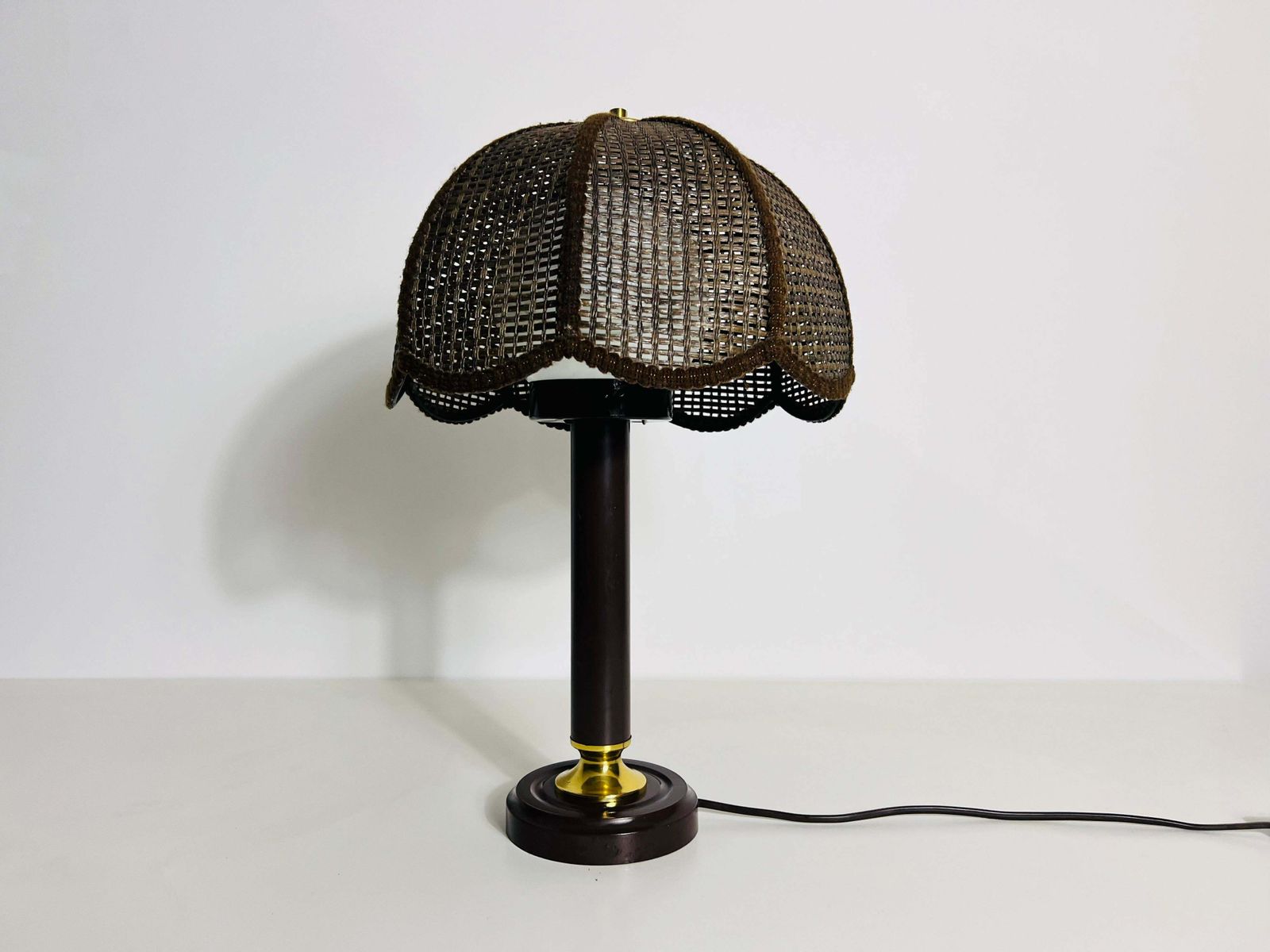 Midcentury Wooden Table Lamp In The Style Of Temde, Circa 1970 photo furniture