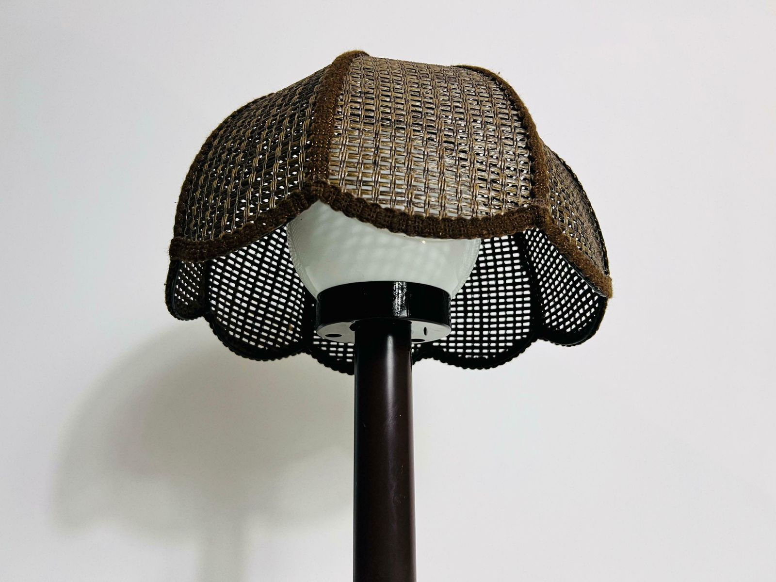 Lighting Midcentury Wooden Table Lamp In The Style Of Temde, Circa 1970 photo
