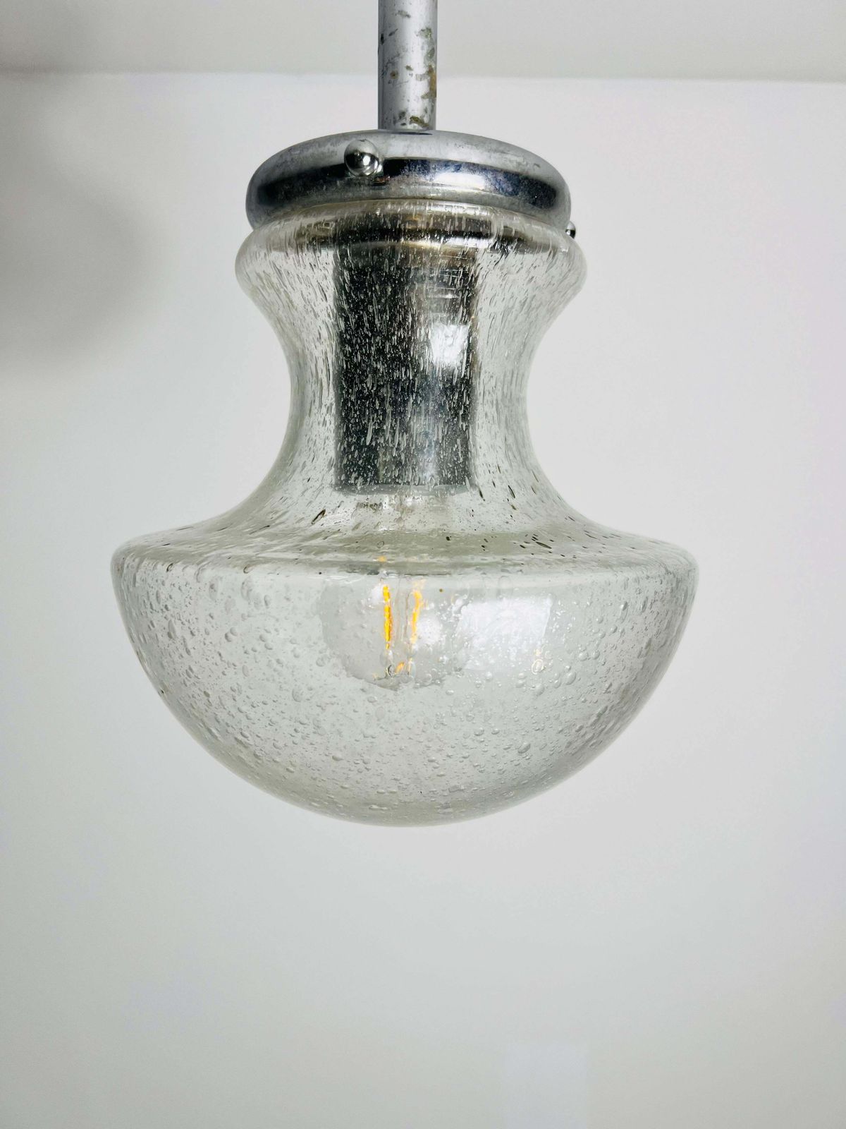 Glass Pendant Lamp By Doria, 1960s, Germany photo buy