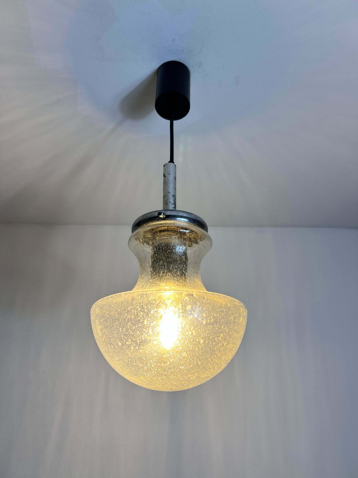 photo furniture Glass Pendant Lamp By Doria, 1960s, Germany