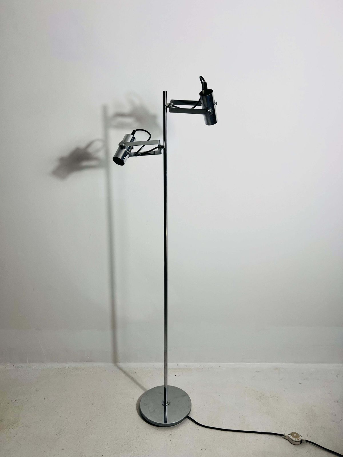 Midcentury Chrome Floor Lamp, Germany, 1970s photo furniture